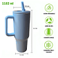 Vaso Termo Tumbler Térmico de 1183ml Acero Inoxidable con Sorbete Celeste - Miniatura 6