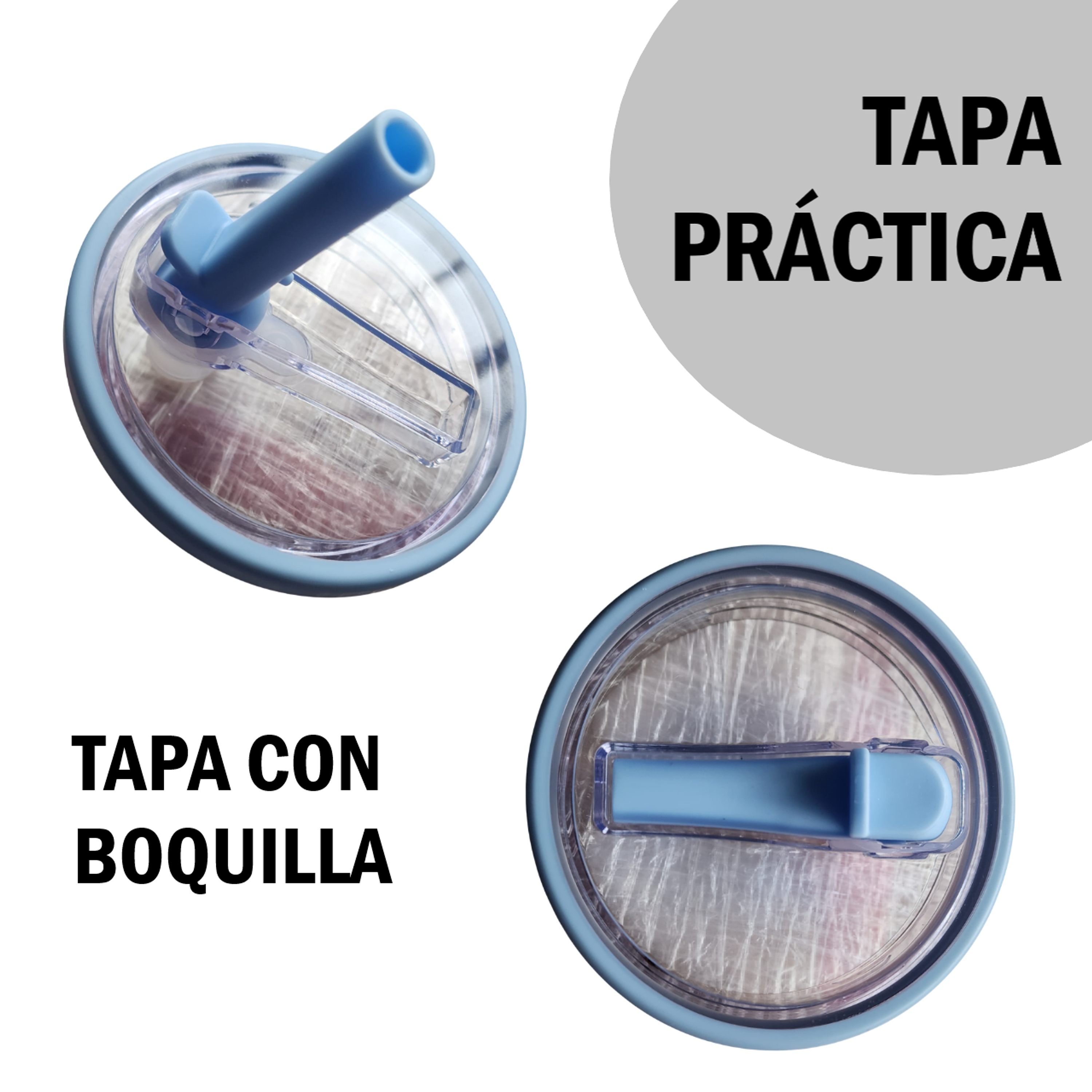 Vaso Termo Tumbler Térmico de 1183ml Acero Inoxidable con Sorbete Celeste 7