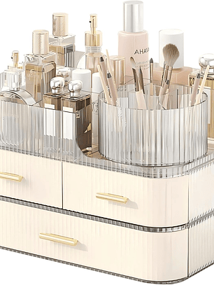 Organizador de maquillaje tocador de acrílico