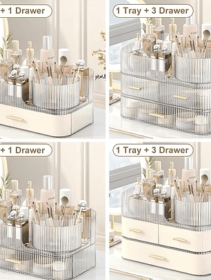 Organizador de maquillaje tocador de acrílico