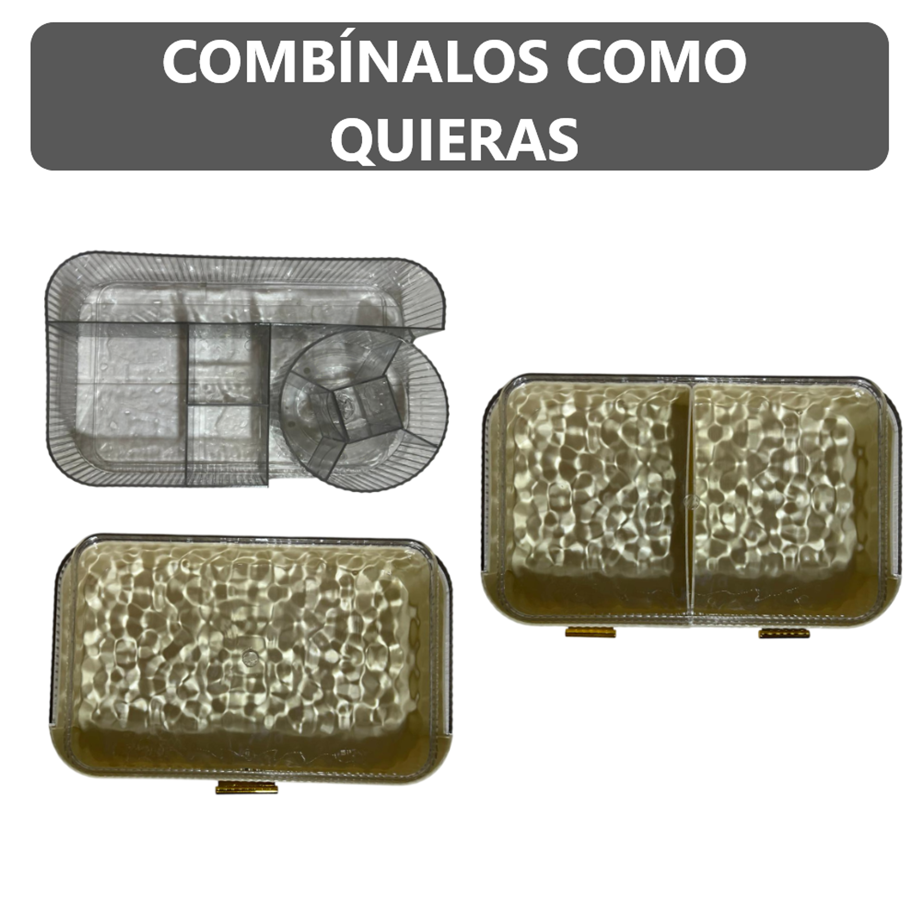 Organizador de maquillaje tocador de acrílico 3