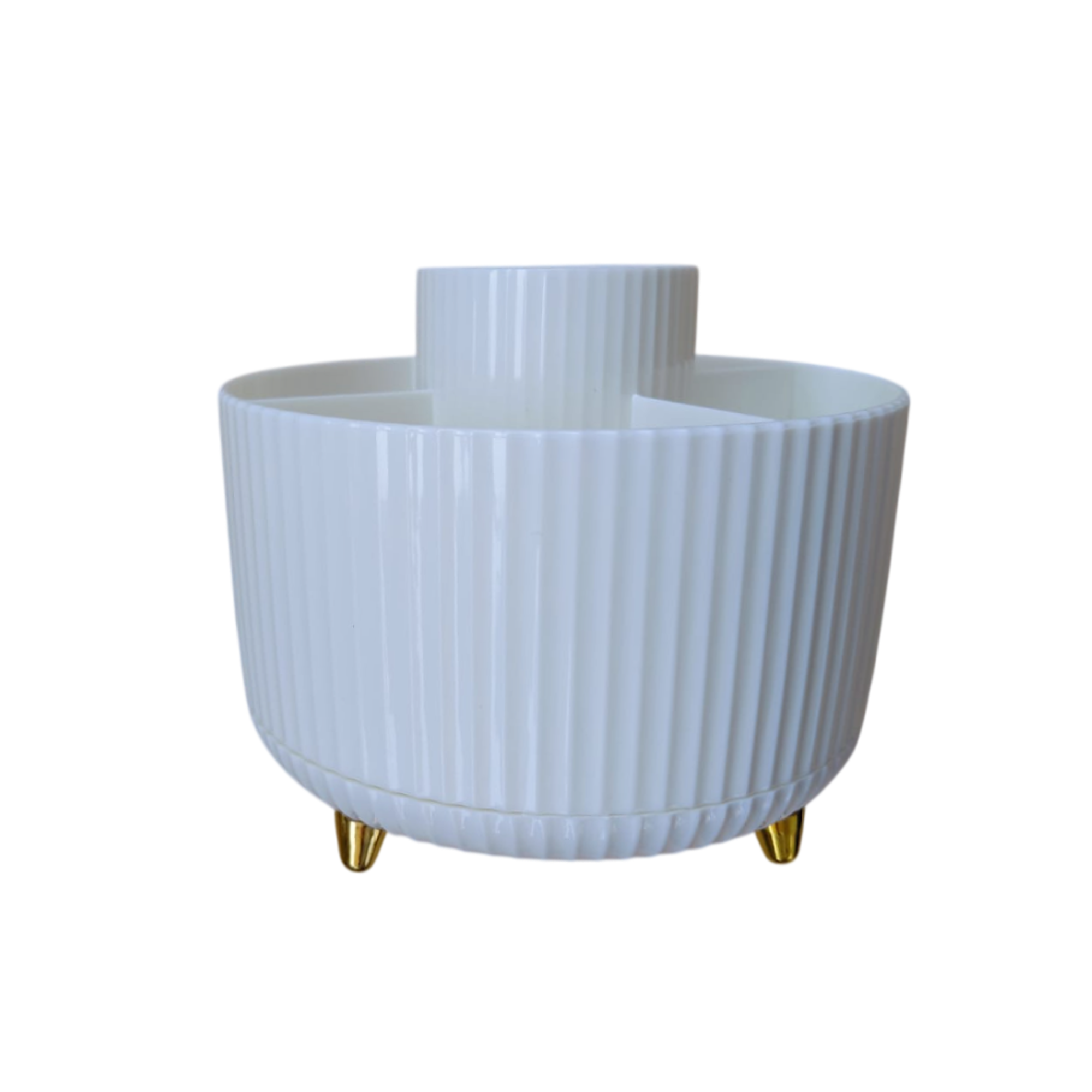 Organizador giratorio para brochas de maquillaje 5 ranuras 2