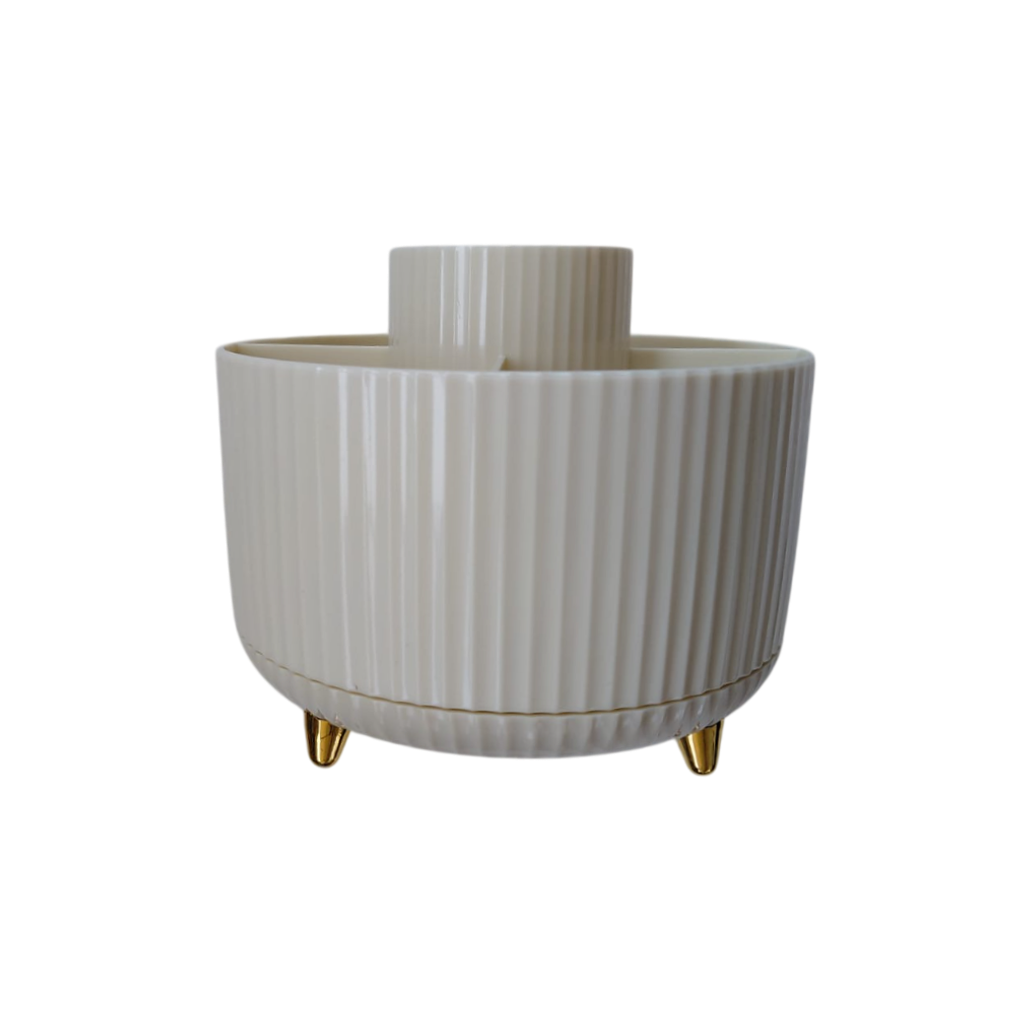 Organizador giratorio para brochas de maquillaje 5 ranuras 10