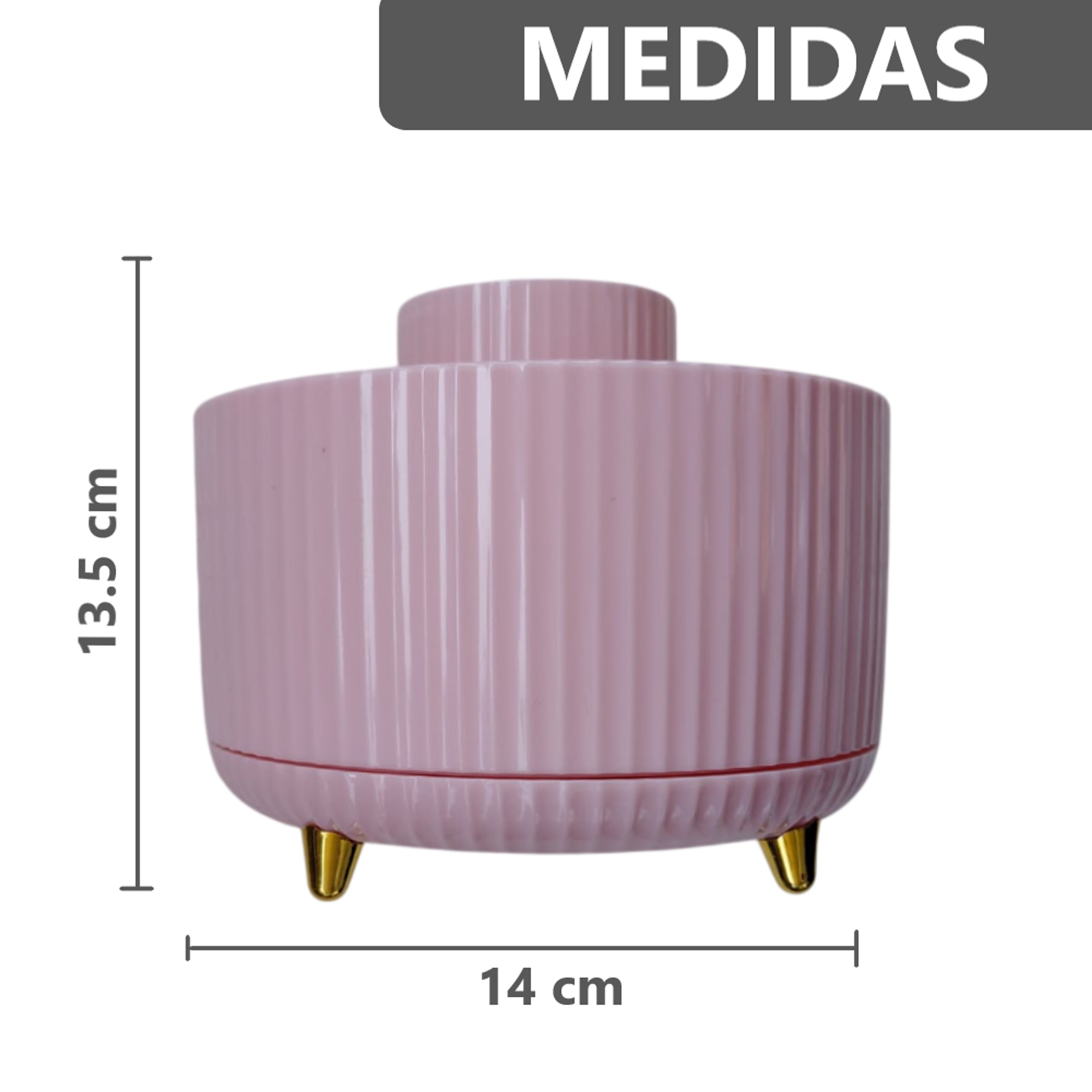 Organizador giratorio para brochas de maquillaje 5 ranuras 8