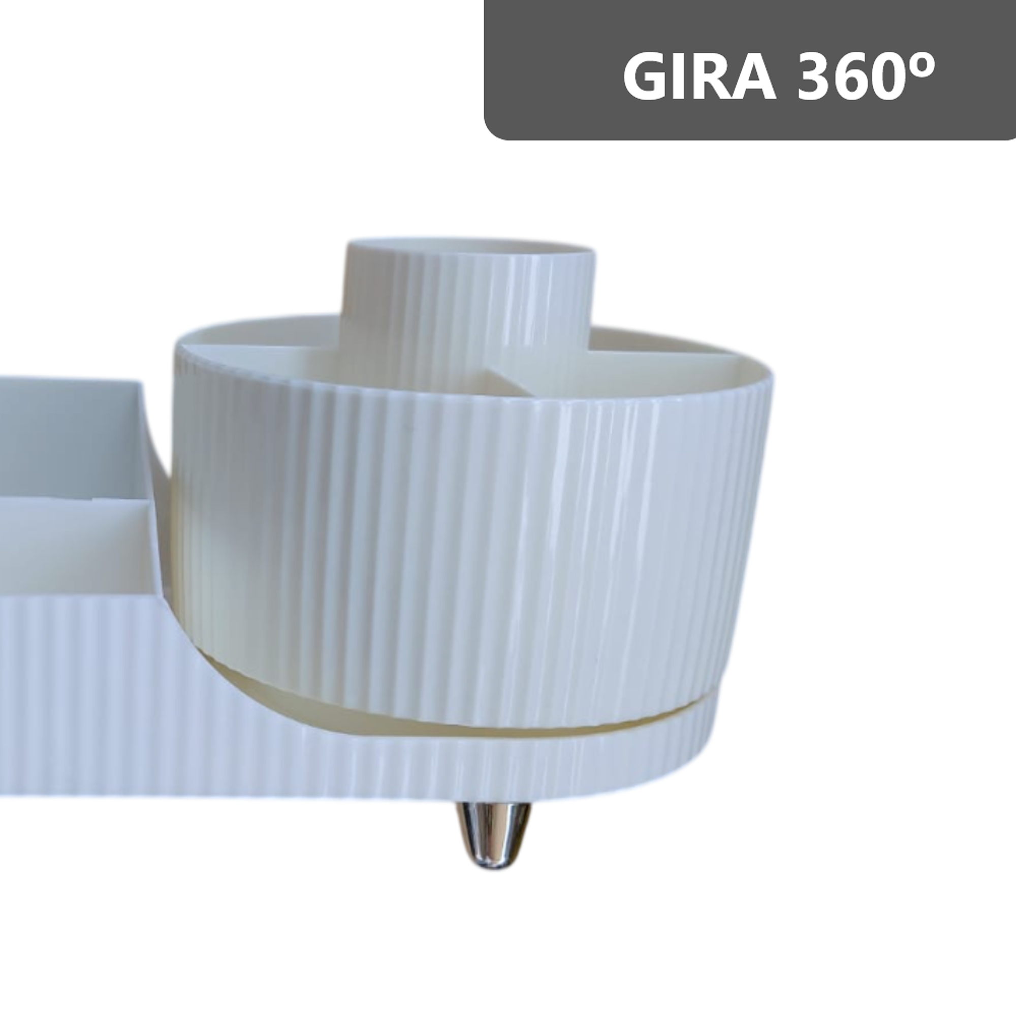 Organizador giratorio para brochas de maquillaje 9 ranuras 15