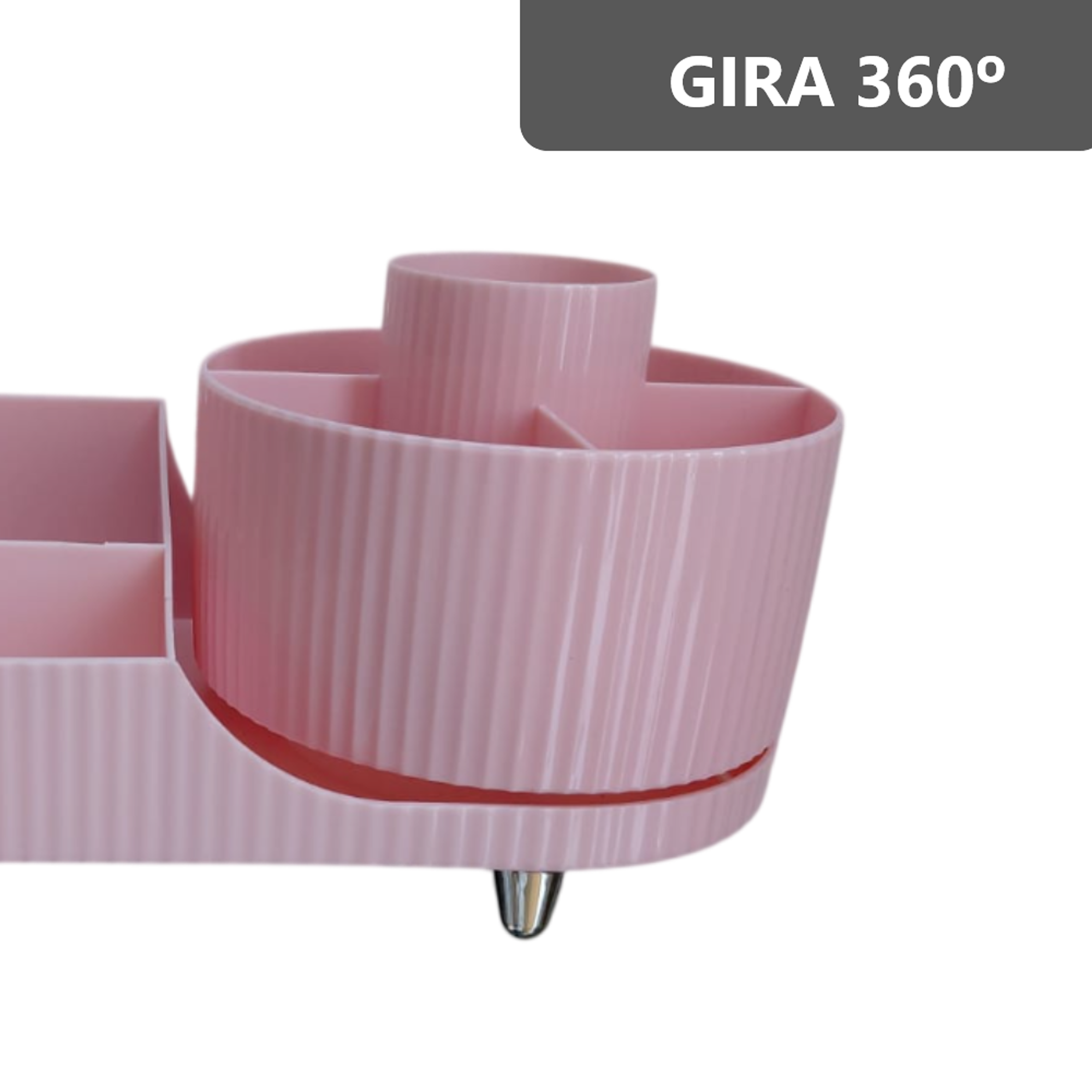 Organizador giratorio para brochas de maquillaje 9 ranuras 3