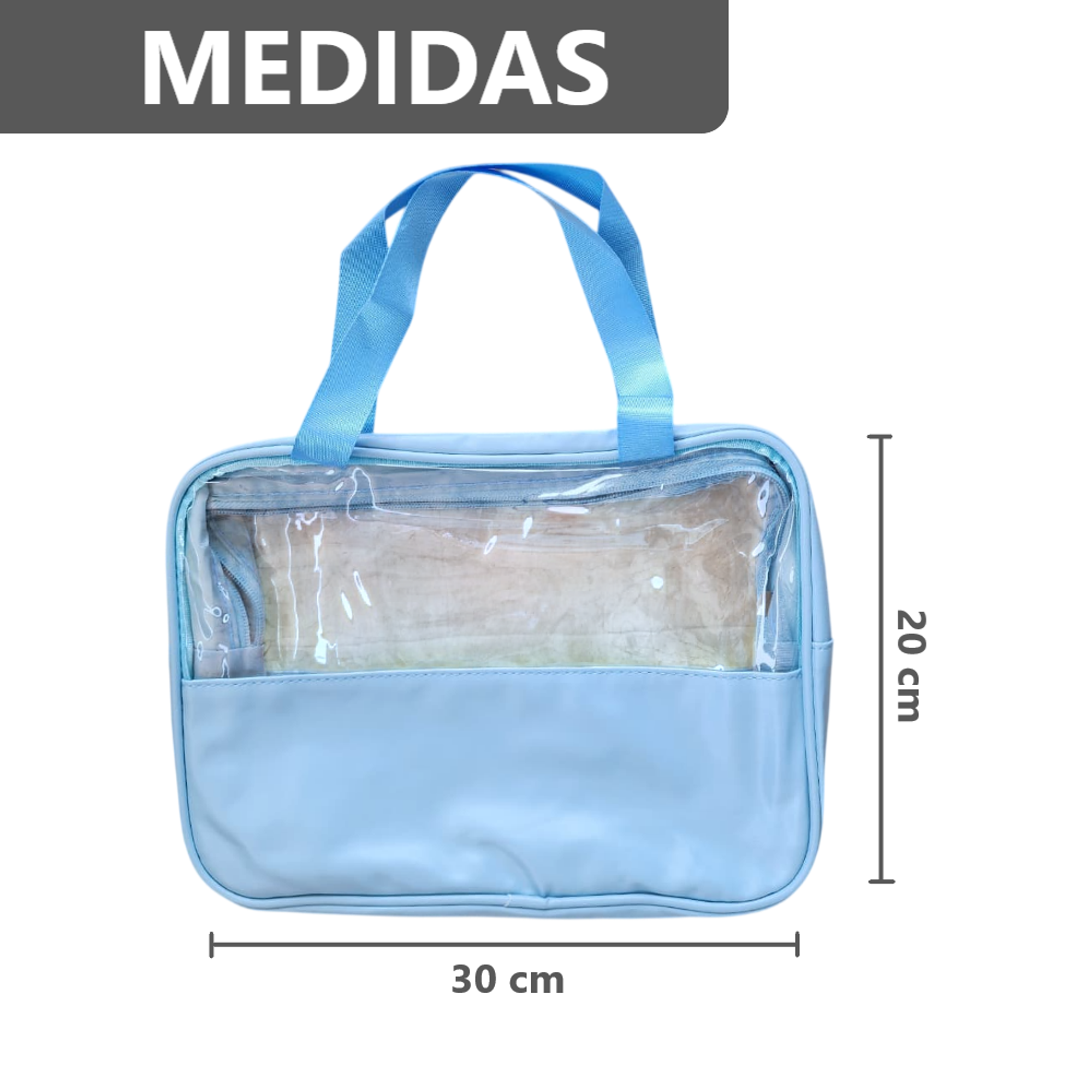 Kit 3 en 1 Bolsas de Maquillaje estuche neceser - 30x20x12 cm 6