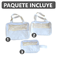 Kit 3 en 1 Bolsas de Maquillaje estuche neceser - 30x20x12 cm - Miniatura 10