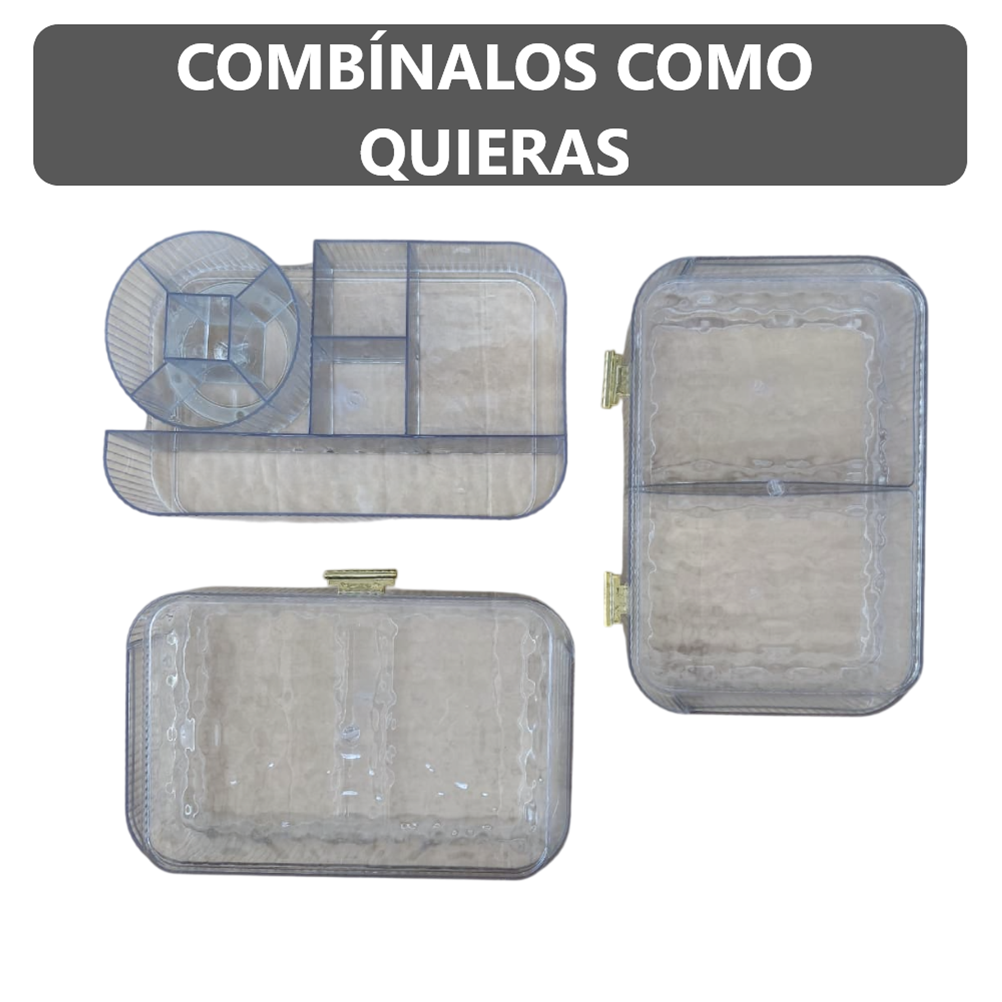 Organizador de maquillaje tocador de acrílico 9