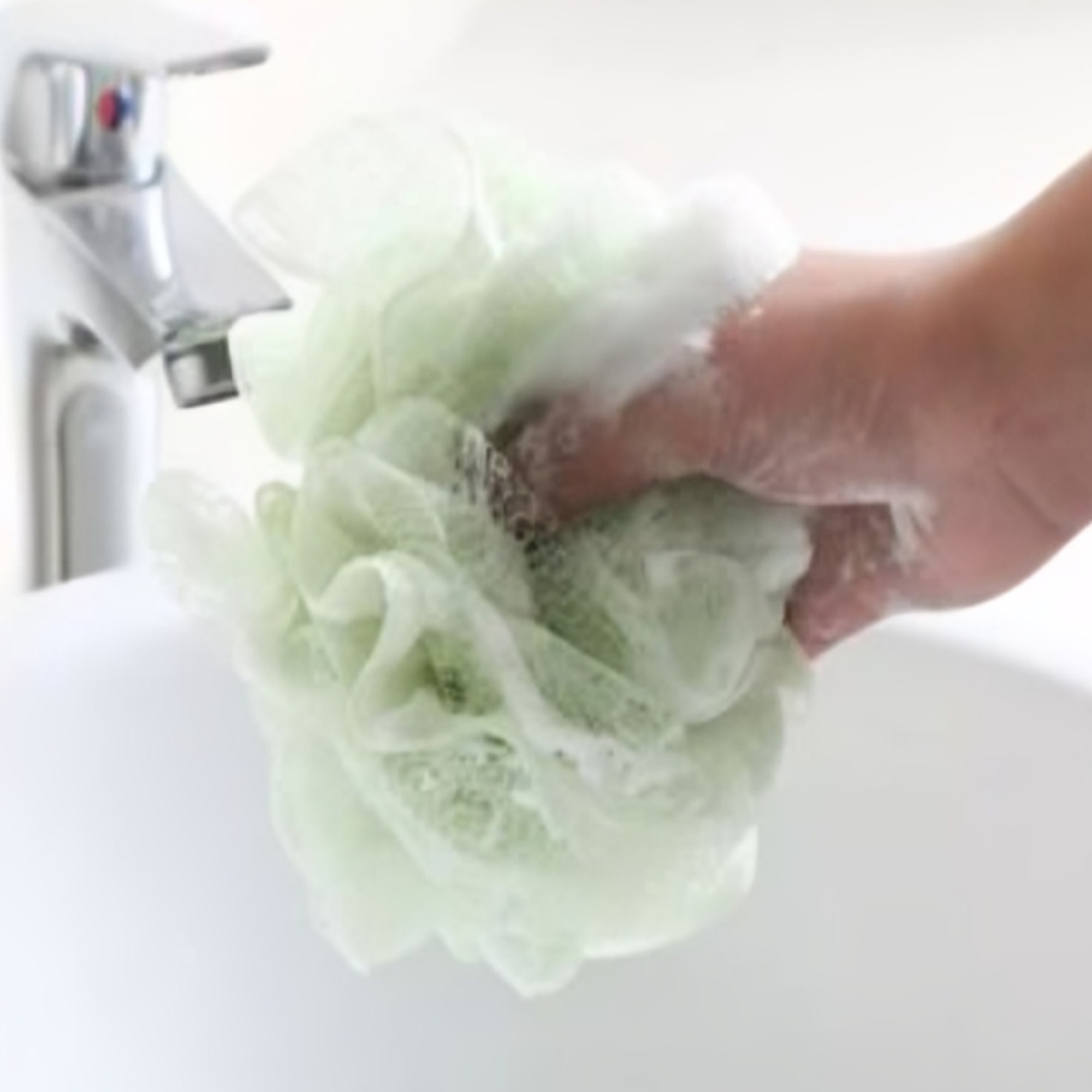 10 esponjas exfoliantes de malla 2