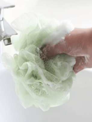 10 esponjas exfoliantes de malla