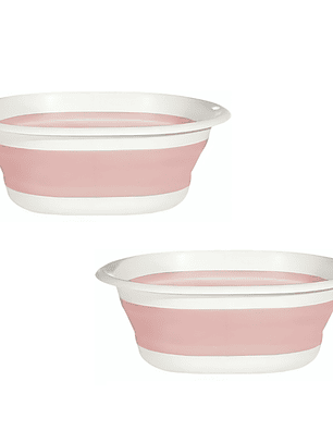 2 Tinas Lavatorios Plegable Multiuso para Baño y Hogar 