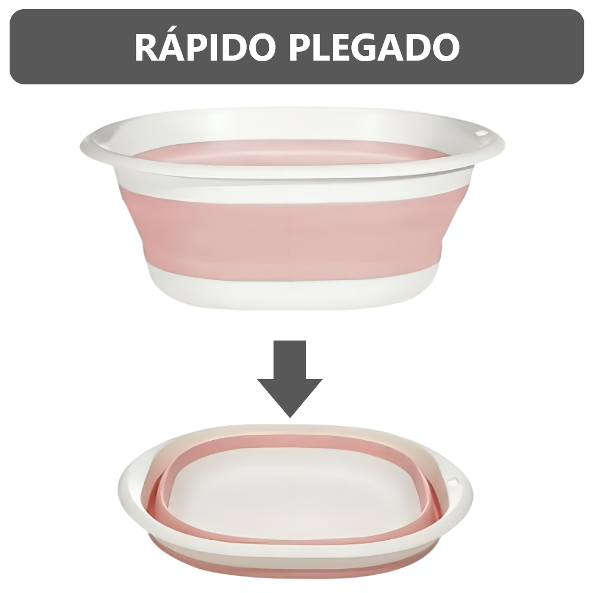 2 Tinas Lavatorios Plegable Multiuso para Baño y Hogar  2