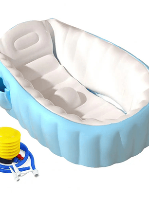 Bañera Tina inflable Portátil 98x64x28 cm con Inflador 