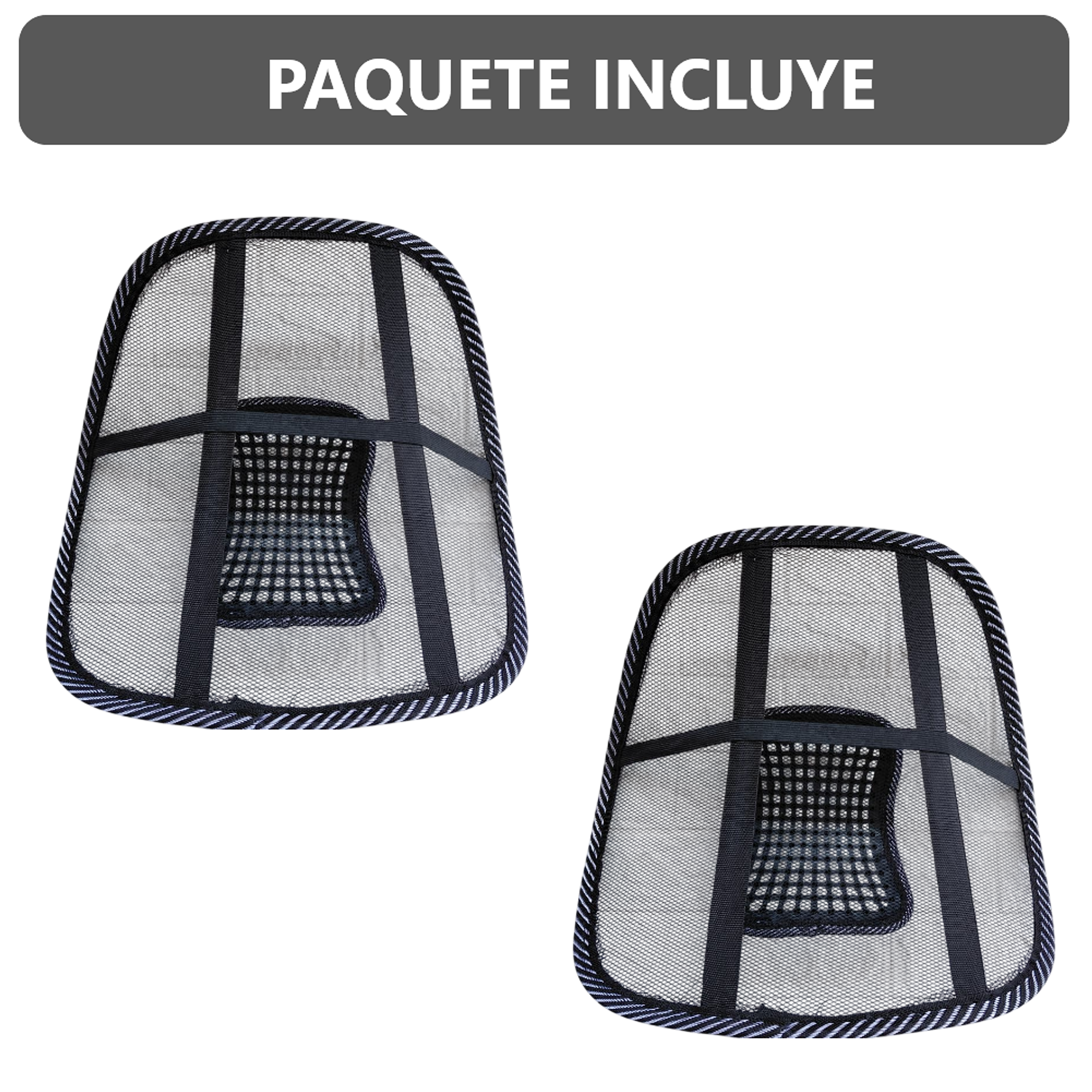 Pack x2 Cojín Soporte Lumbar para Asiento de Carro Auto Oficina 4