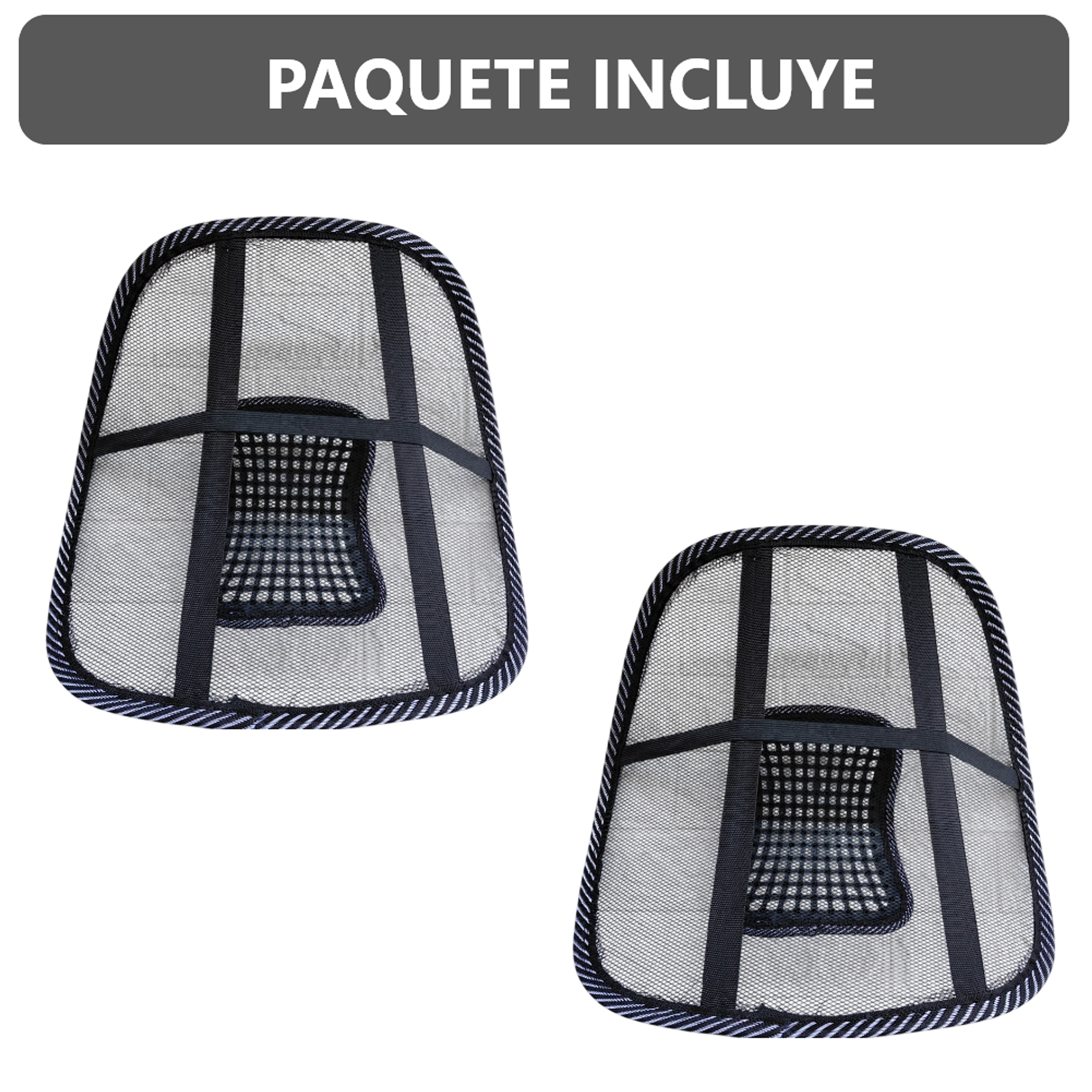 Pack x2 Cojín Soporte Lumbar para Asiento de Carro Auto Oficina 4