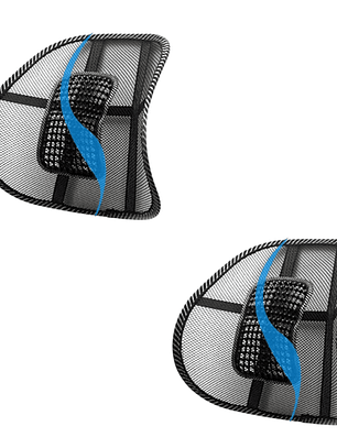 Pack x2 Cojín Soporte Lumbar para Asiento de Carro Auto Oficina