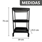 Carrito Organizador Multiuso de 3 Niveles rodante - Miniatura 3