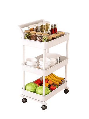 Carrito Organizador Multiuso de 3 Niveles rodante