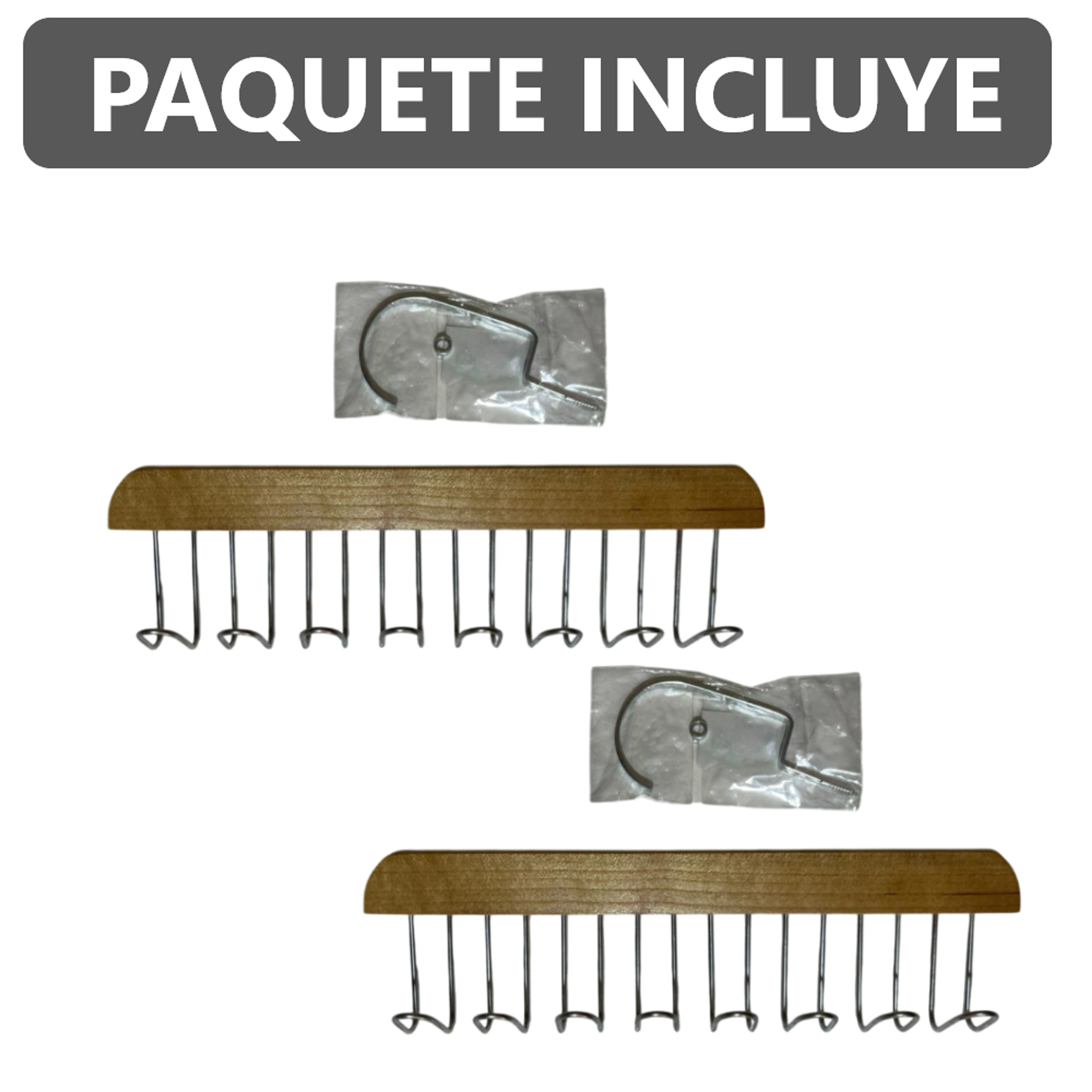 Pack x2 ganchos para ropa perchas colgadores organizadores 3
