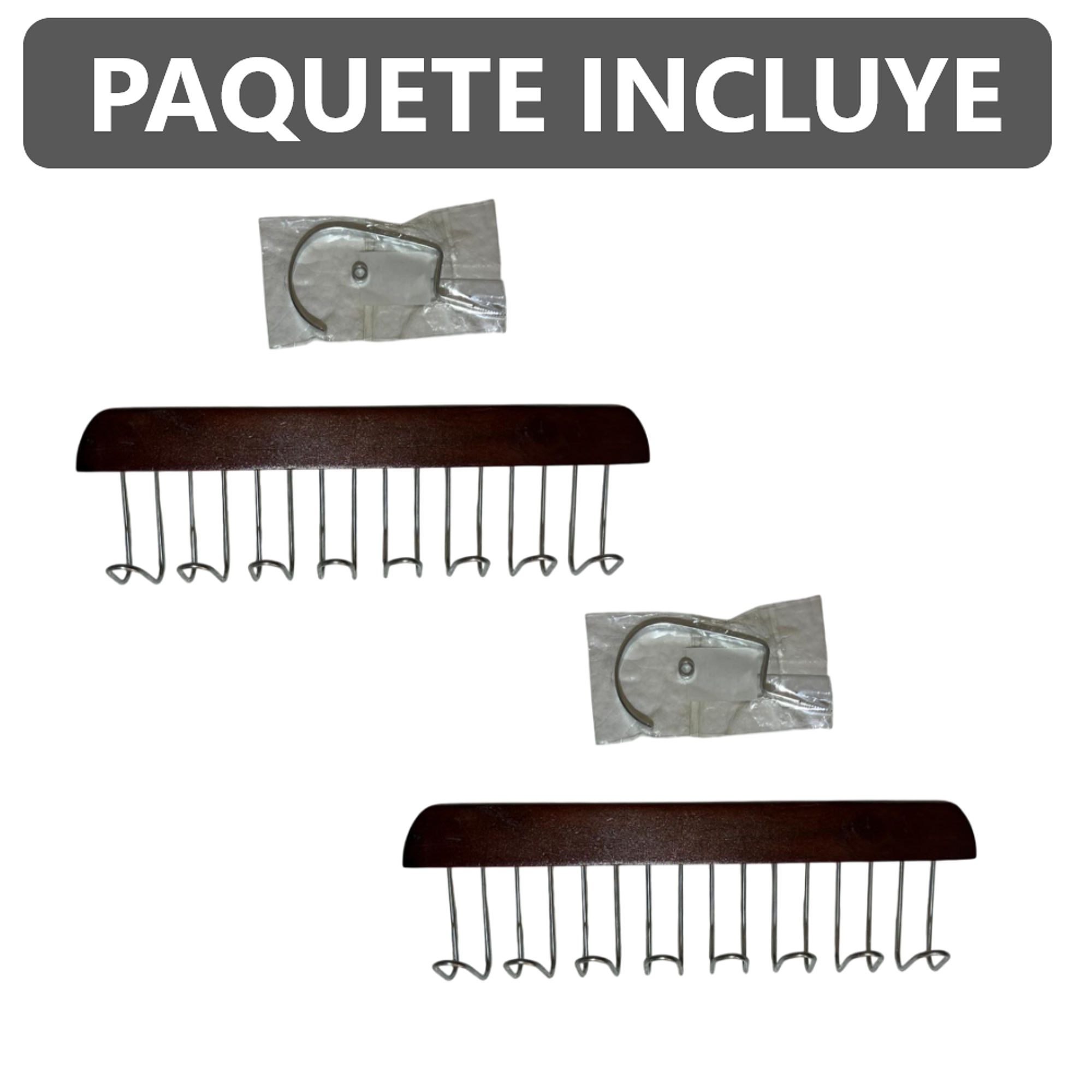 Pack x2 ganchos para ropa perchas colgadores organizadores 10
