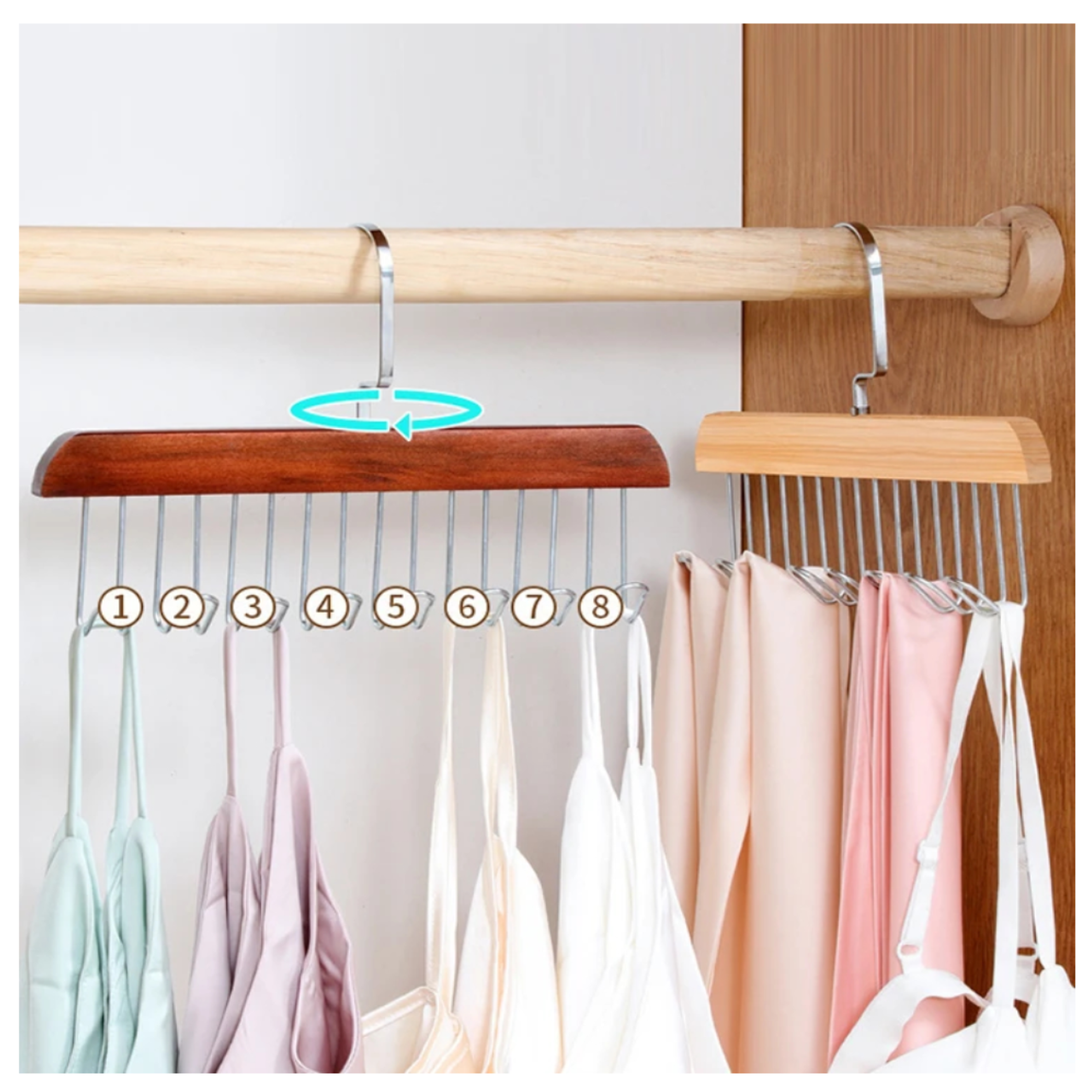 Pack x2 ganchos para ropa perchas colgadores organizadores 14