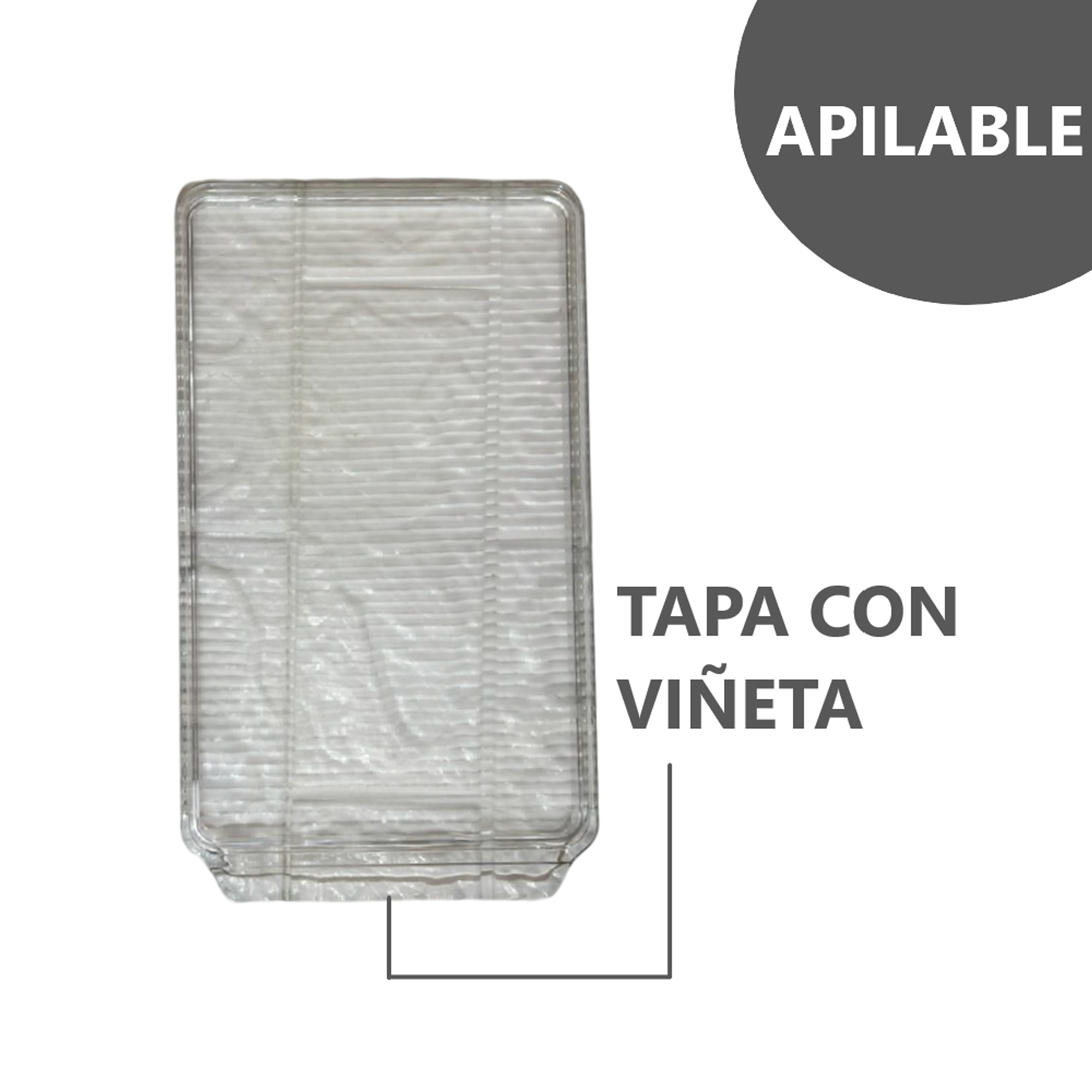 Pack x2 Organizador dispensador de acrílico para huevos 15 espacios - transparente 2