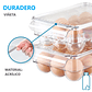 Pack x2 Organizador dispensador de acrílico para huevos 15 espacios - transparente - Miniatura 4