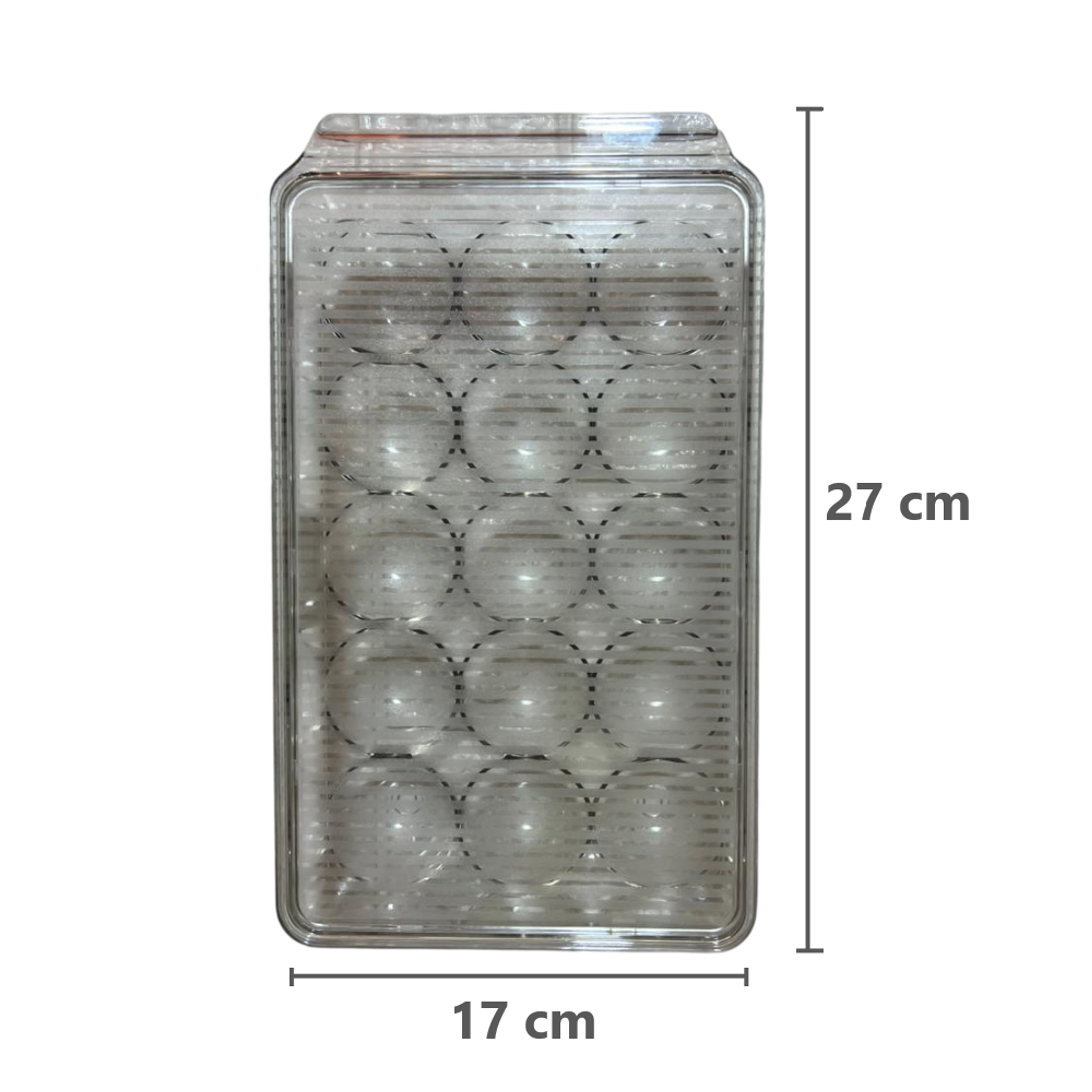 Pack x2 Organizador dispensador de acrílico para huevos 15 espacios - transparente 5