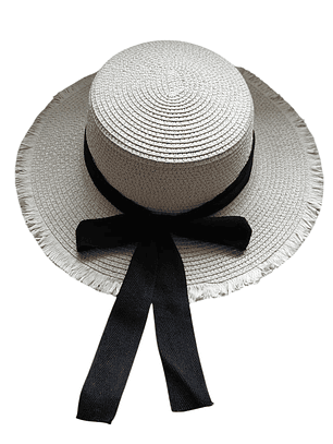 SOMBRERO CON CINTA NEGRA ELEGANTE