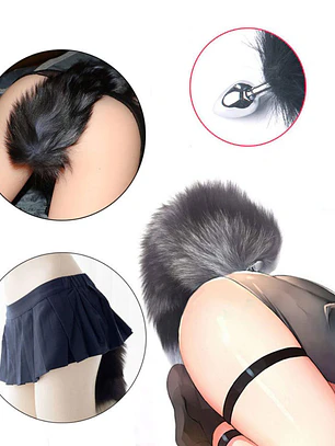 Plug cola de zorro 7.2 x 2.8 cm de largo 40cm