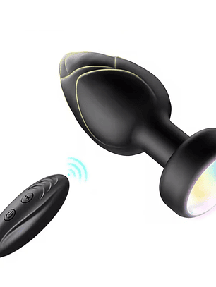 Plug Vibrador de 10 modos con control - Negro