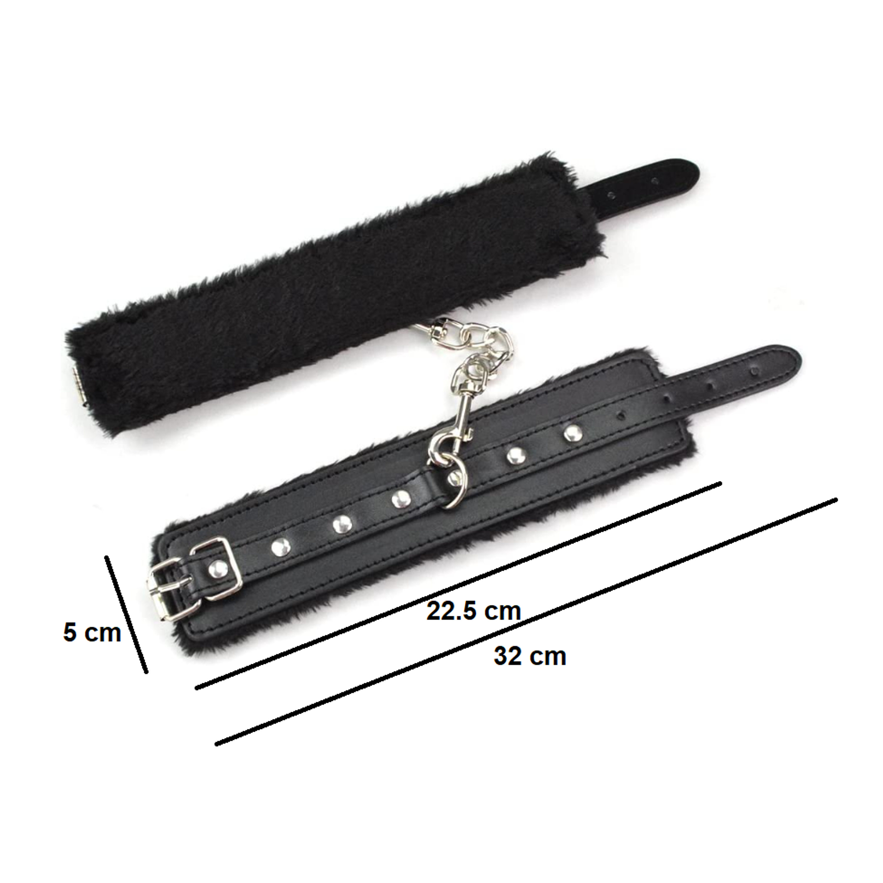 Esposas cubiertas de Felpa suave - Color NEGRO 6