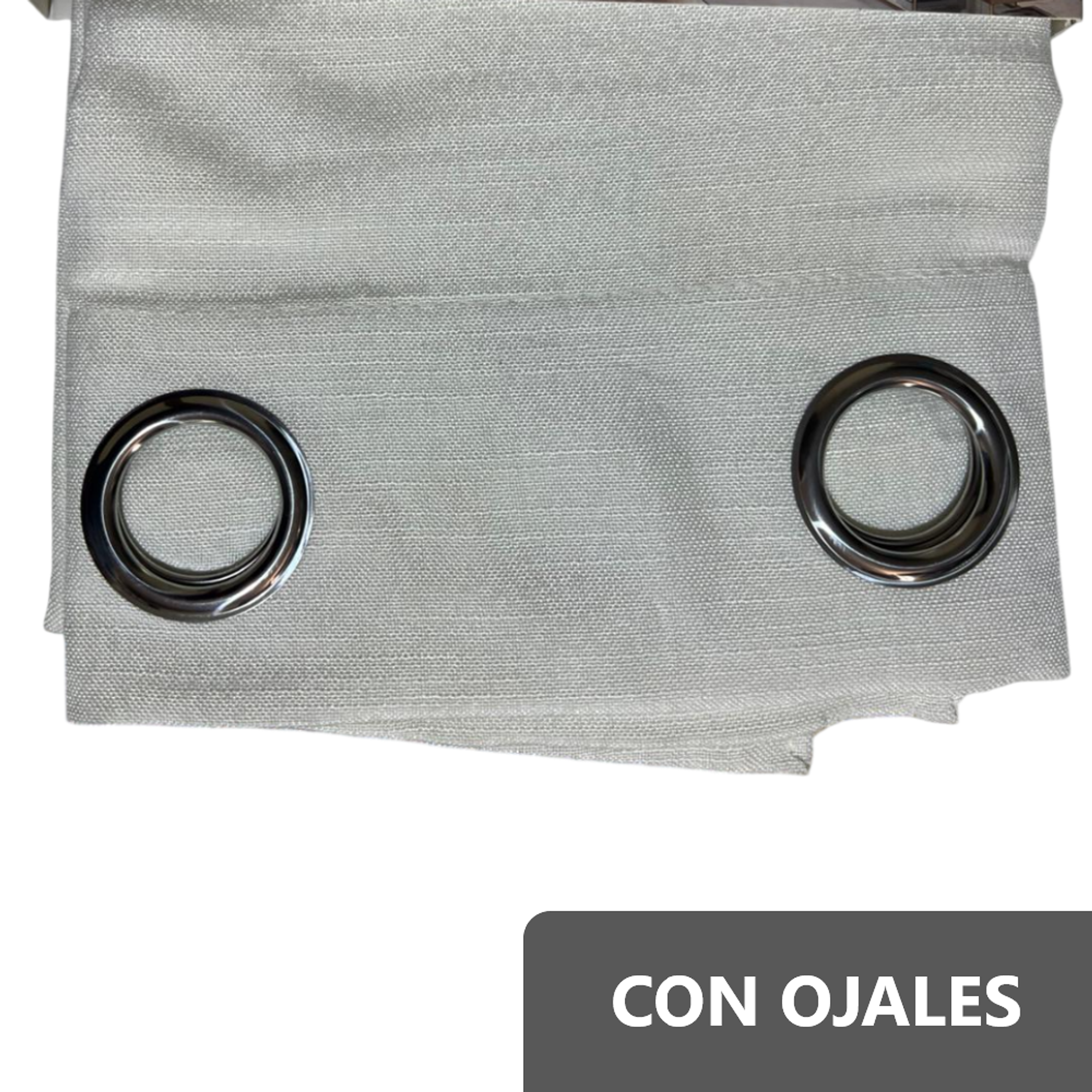 Pack x2 cortinas de 140x240cm con 8 ojales - Beige Tipo Tejido 5