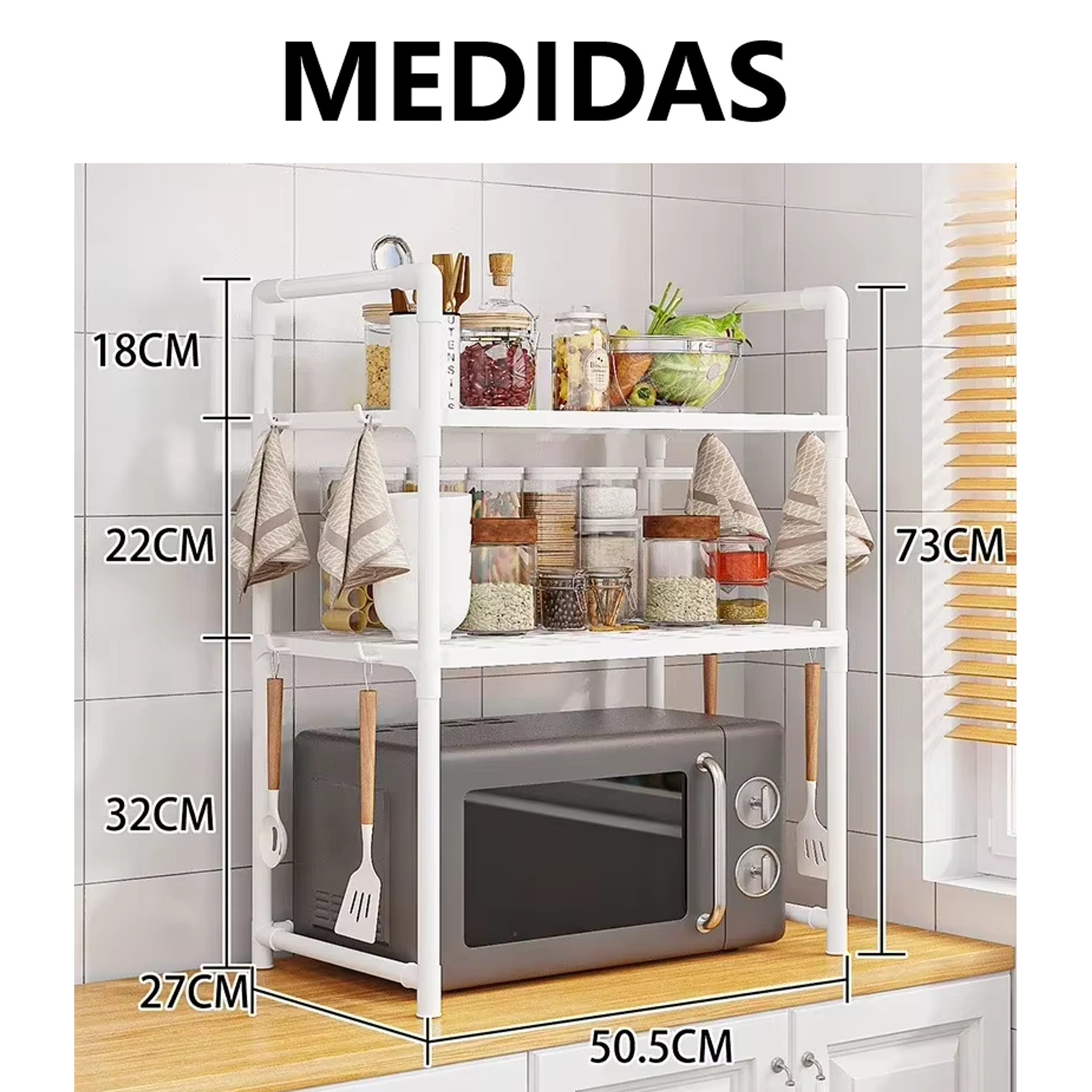 organizador de cocina de 2 niveles  2