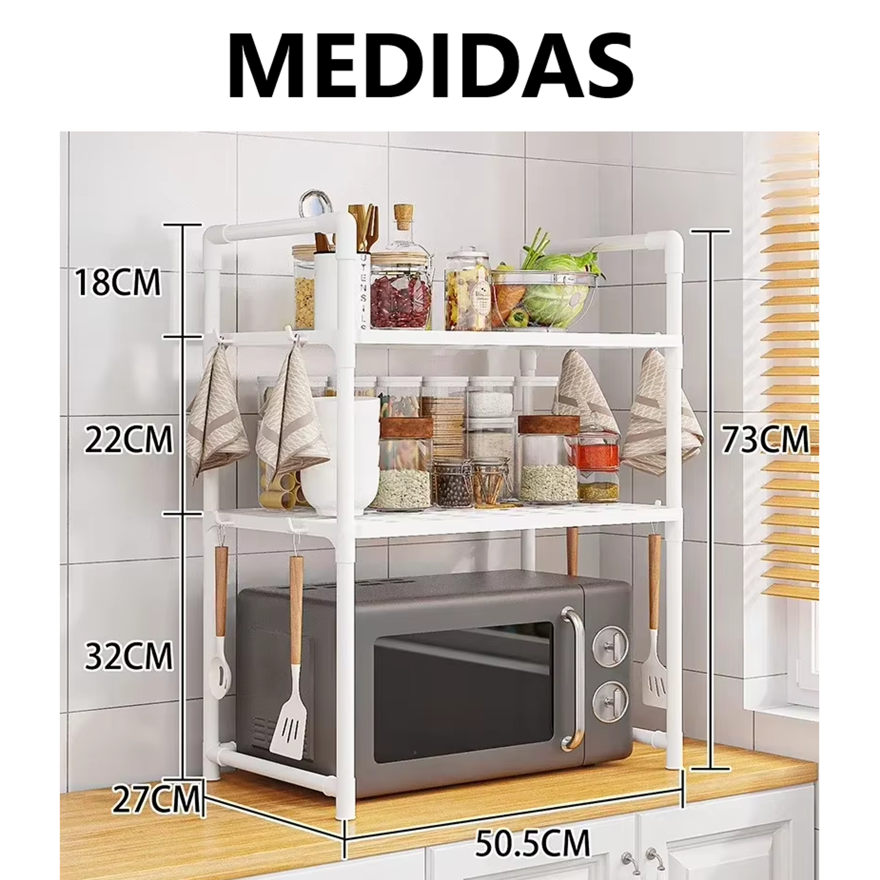organizador de cocina de 2 niveles  2