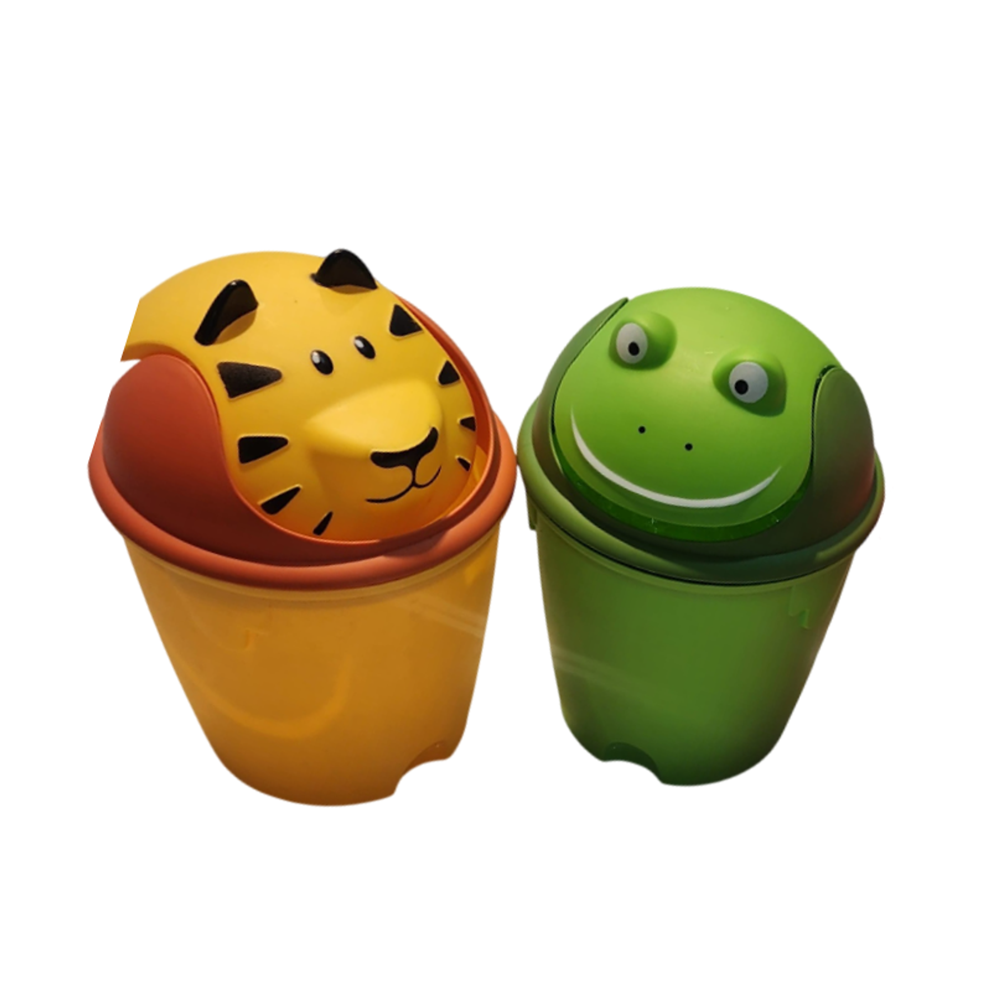 PACK DE 2 TACHOS DE BASURA PAPELERA DE SAPO Y LEON 1