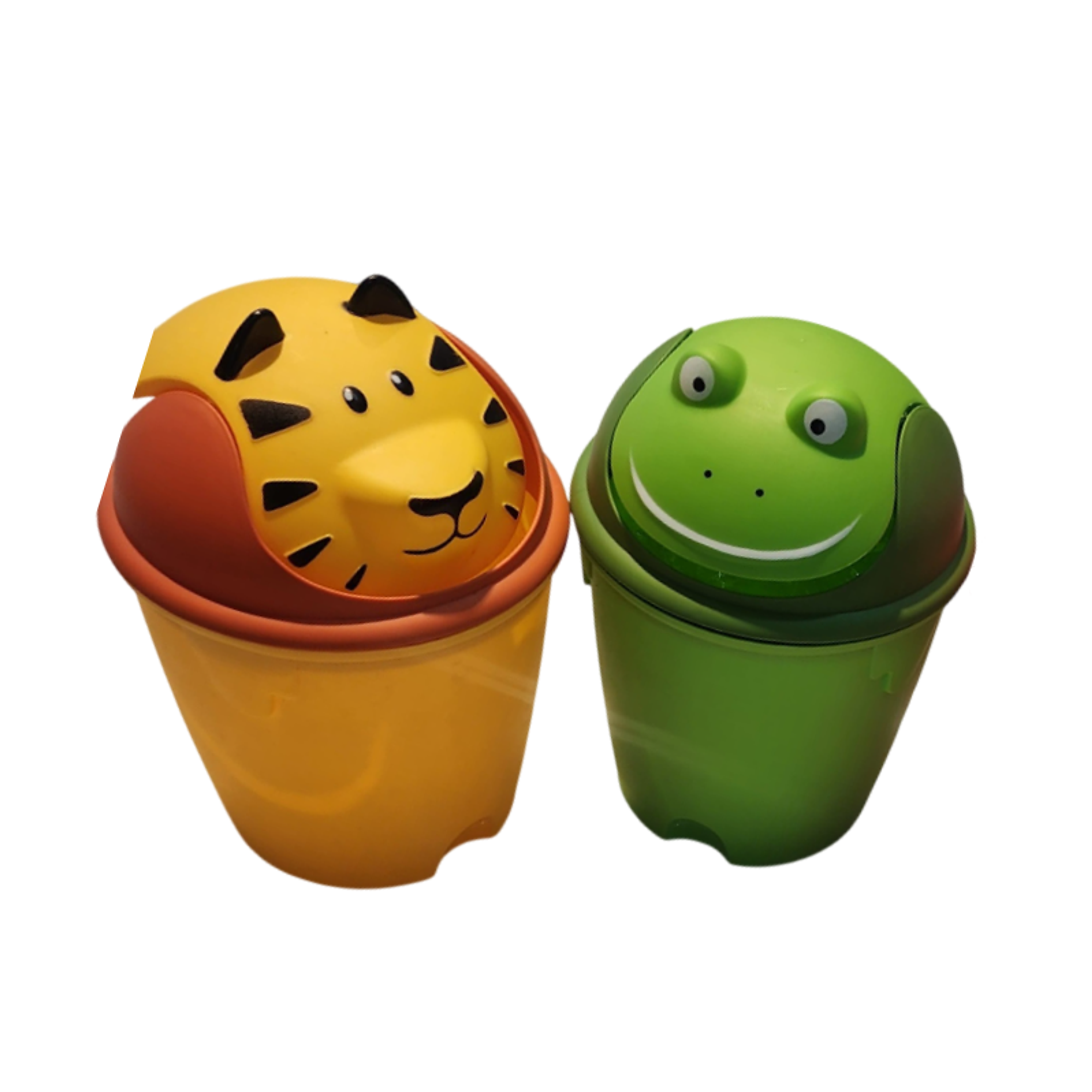 PACK DE 2 TACHOS DE BASURA PAPELERA DE SAPO Y LEON 1