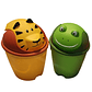 PACK DE 2 TACHOS DE BASURA PAPELERA DE SAPO Y LEON - Miniatura 1