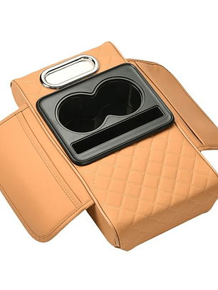 Caja de almacenamiento portavaso porta servilleta y telefono - NARANJA