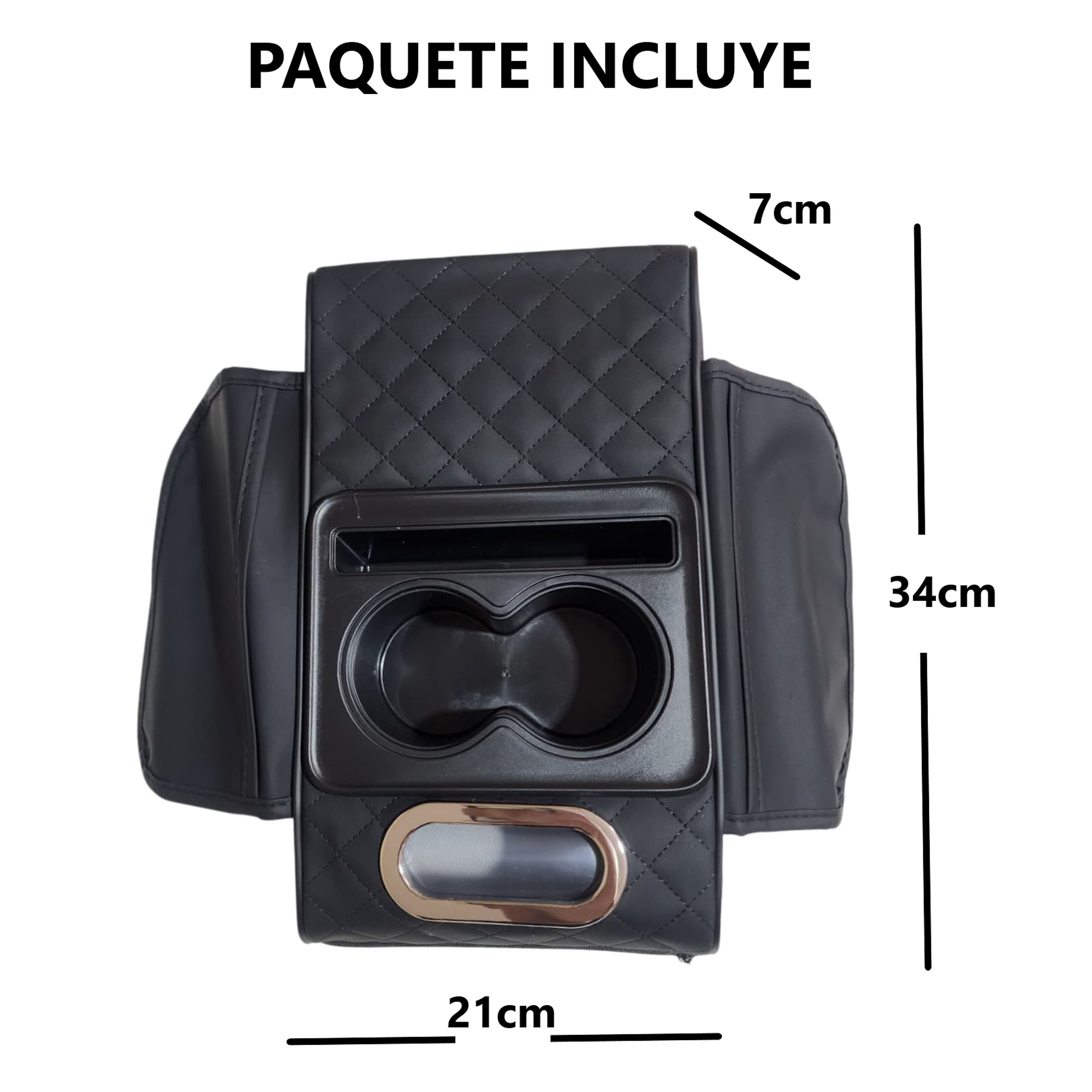 Caja de almacenamiento portavaso porta servilleta y telefono - NARANJA 13