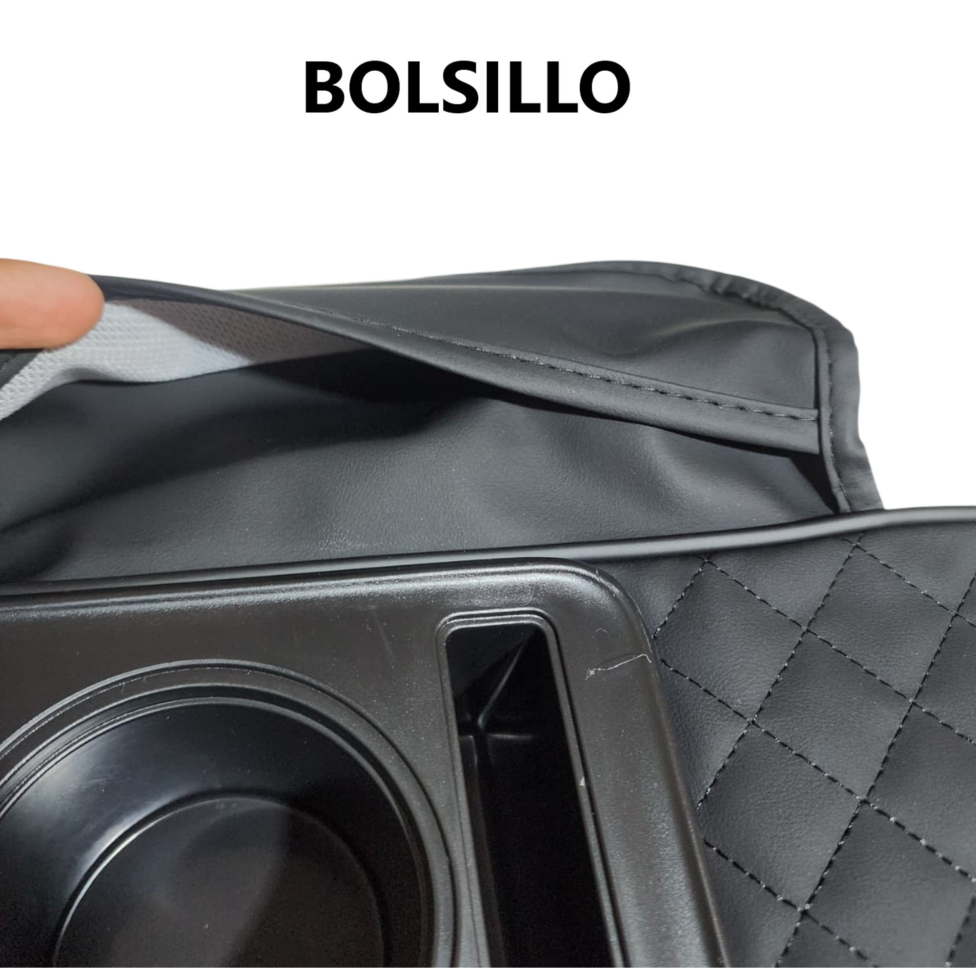 Caja de almacenamiento portavaso porta servilleta y telefono - NARANJA 16