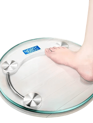 Balanza corporal a pila báscula de hasta 180 kilos - Redondo