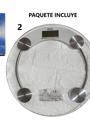 Balanza corporal a pila báscula de hasta 180 kilos - Redondo