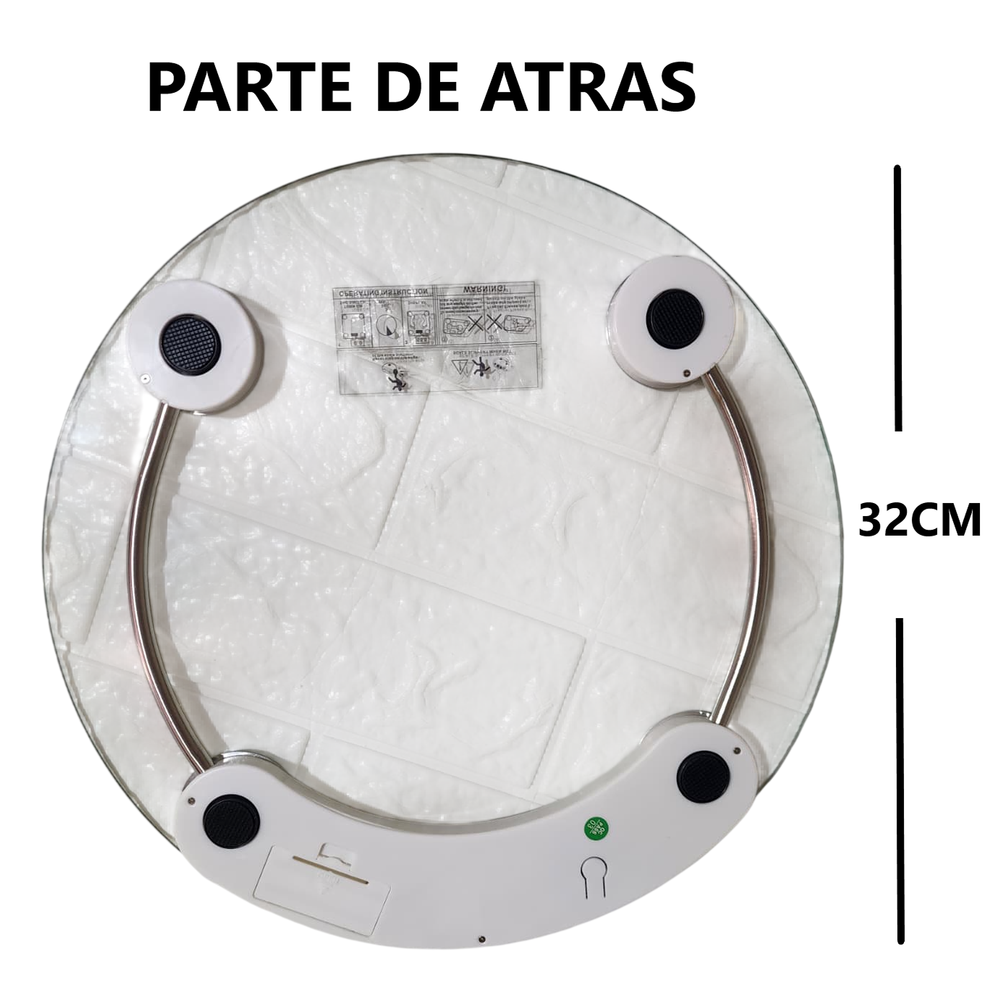 Balanza corporal a pila báscula de hasta 180 kilos - Redondo 3