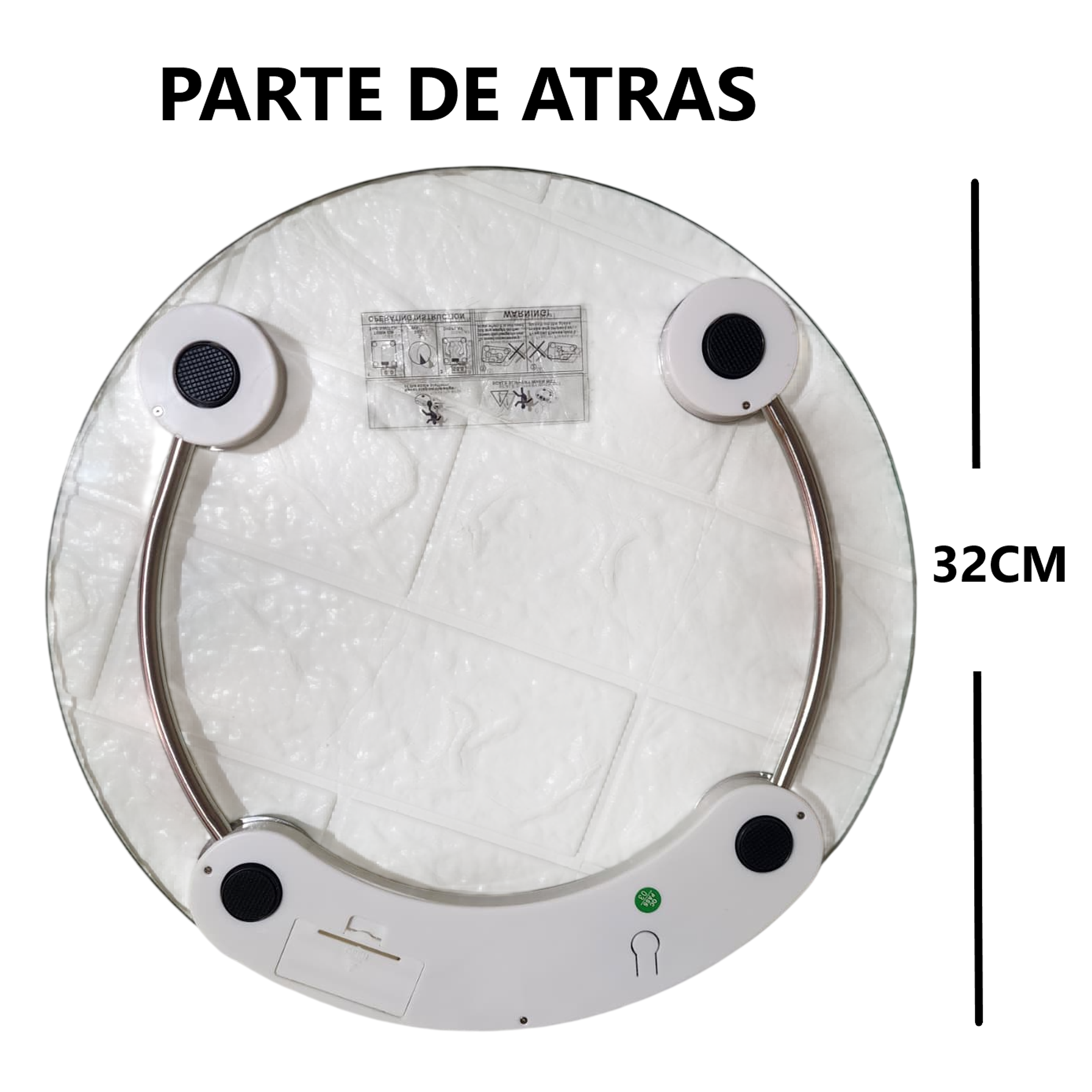Balanza corporal a pila báscula de hasta 180 kilos - Redondo 3