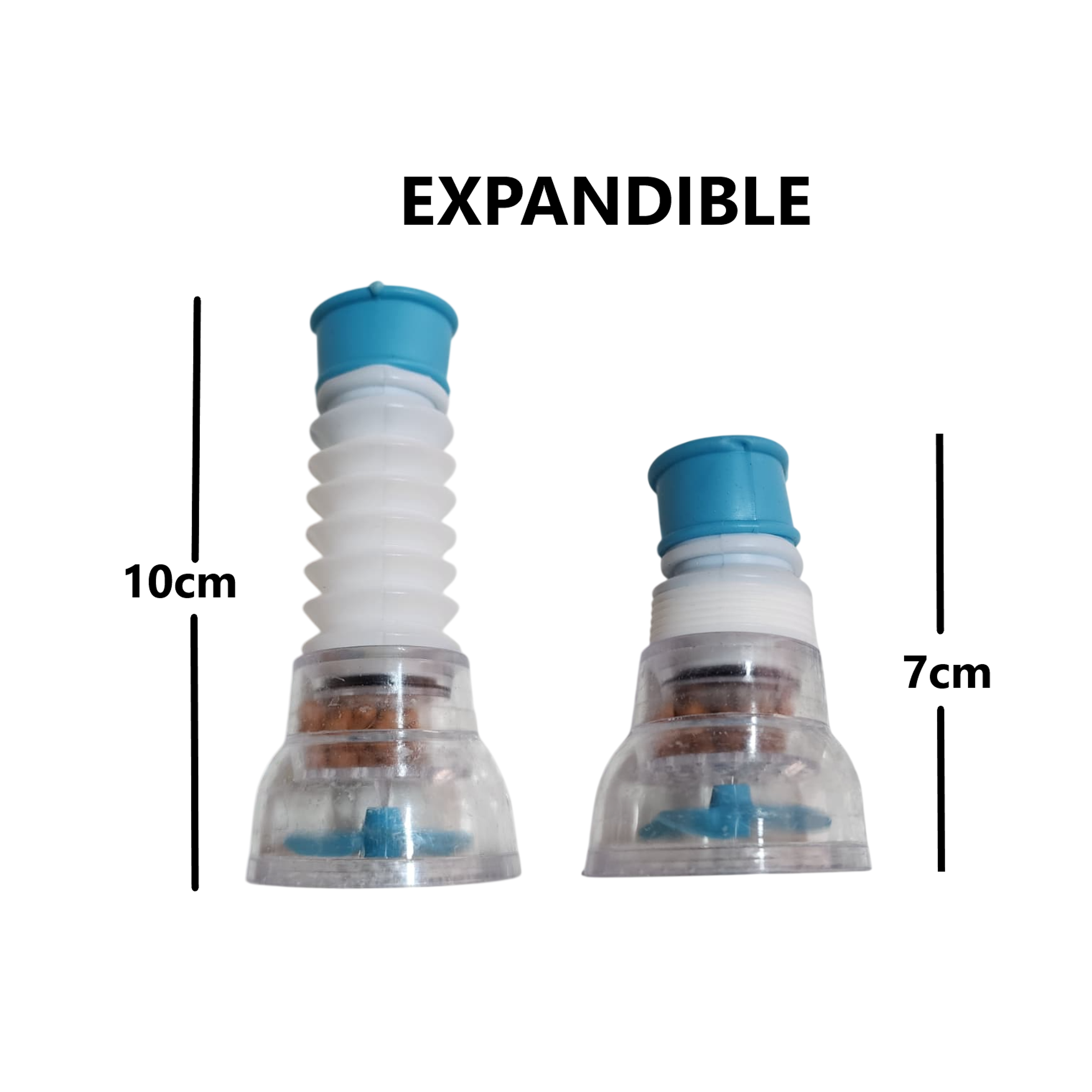 Pack de 2 Adaptadores Rociador Caños Filtro de Agua Ahorrador - Azul y Verde 4