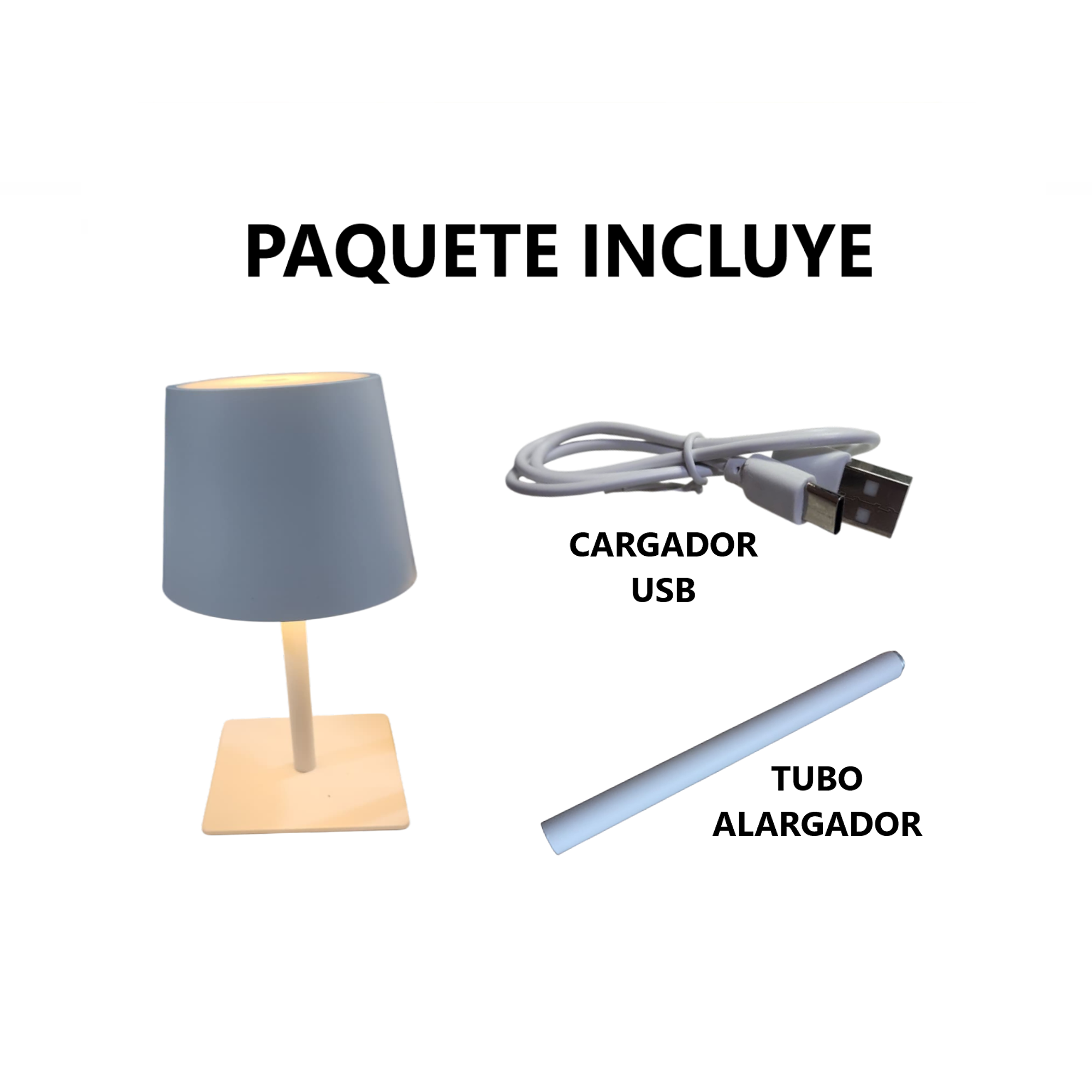 LAMPARA LED DE ESCRITORIO - BLANCO Y NEGRO  4