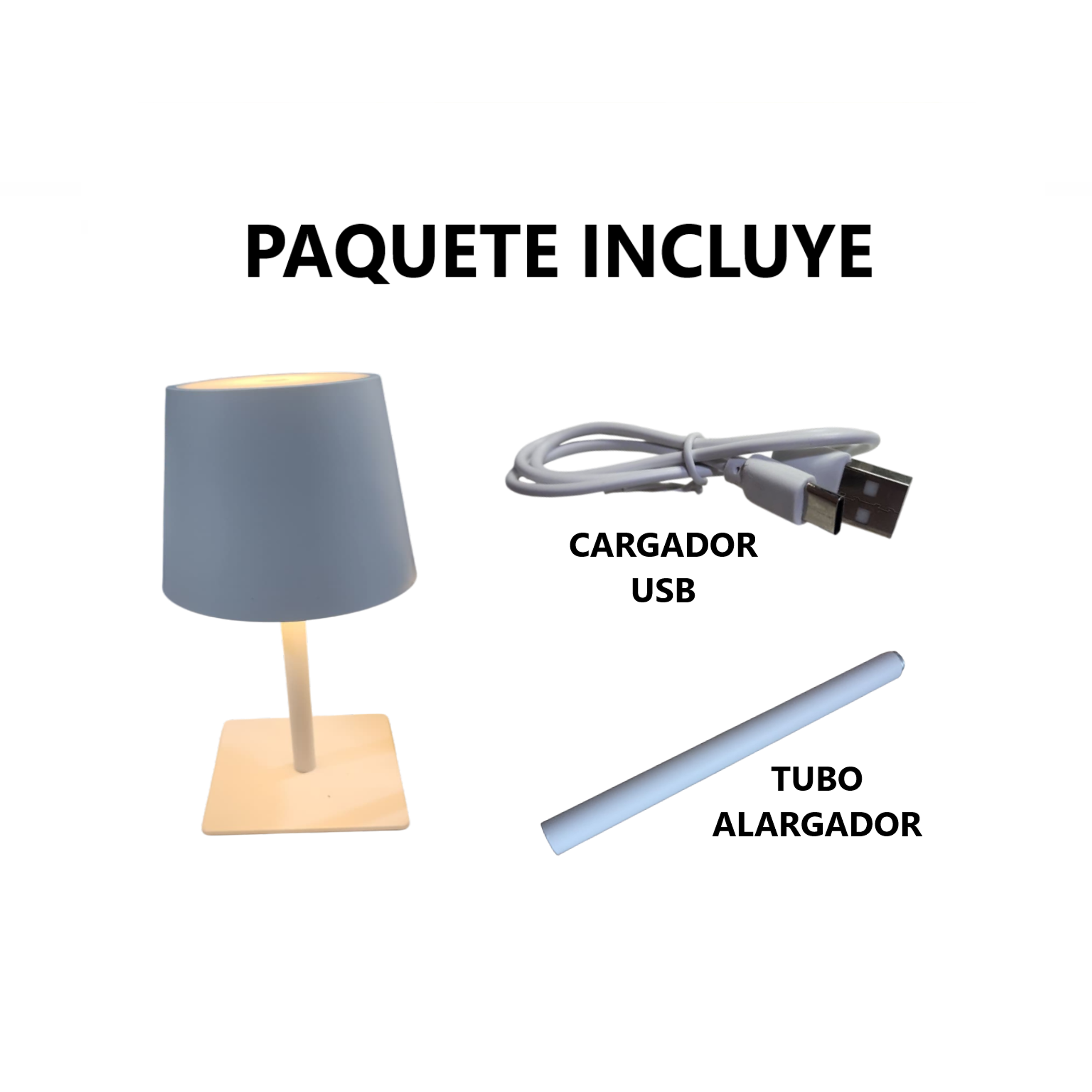 LAMPARA LED DE ESCRITORIO - BLANCO Y NEGRO  4