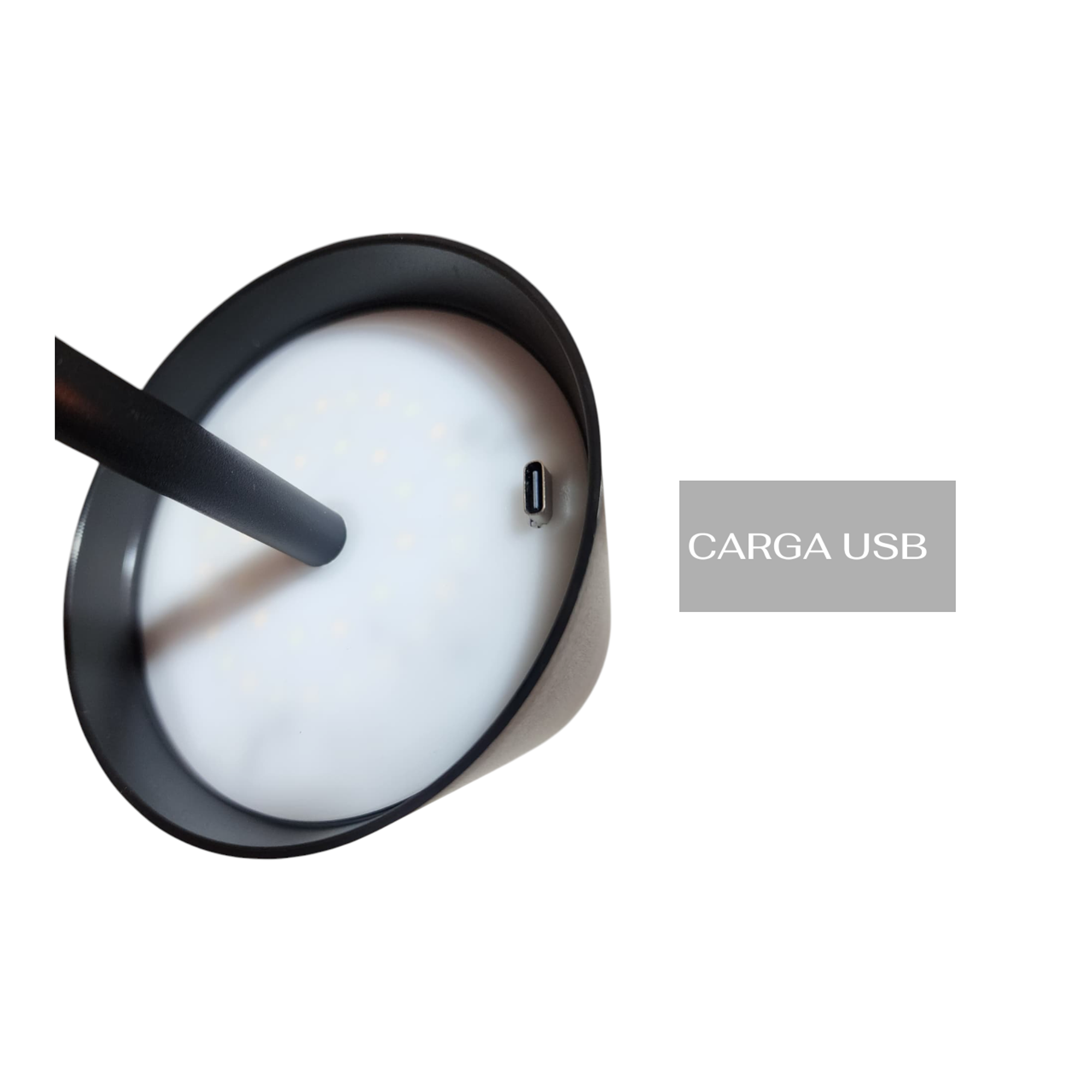 LAMPARA LED DE ESCRITORIO - BLANCO Y NEGRO  11